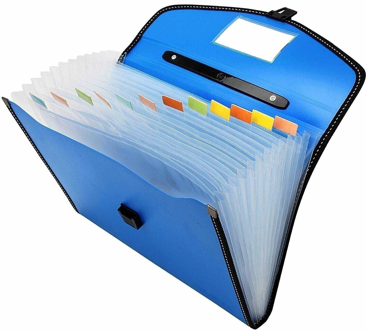 nivizen Plastic 13 Pockets Expanding File Folder Accordion Document/Letter A4 Size File Organizer with Handle image 1