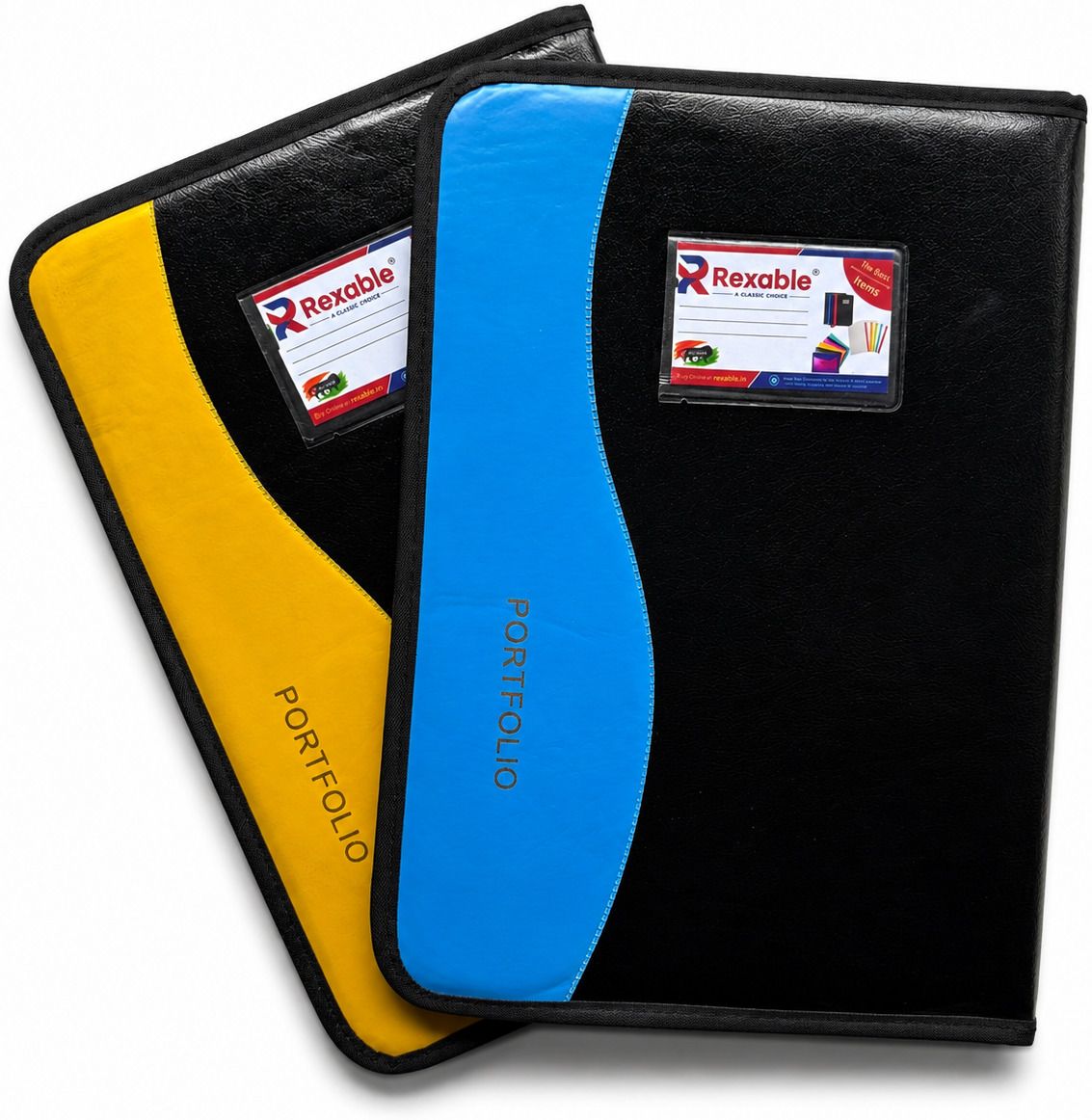 Leatherette Chain Bag file folder 20 Leaf Pack of 2 Files for documents Document file Document file bag File File folder for documents Documents file Folder file Certificate holder file File organizer Stationery-image-1