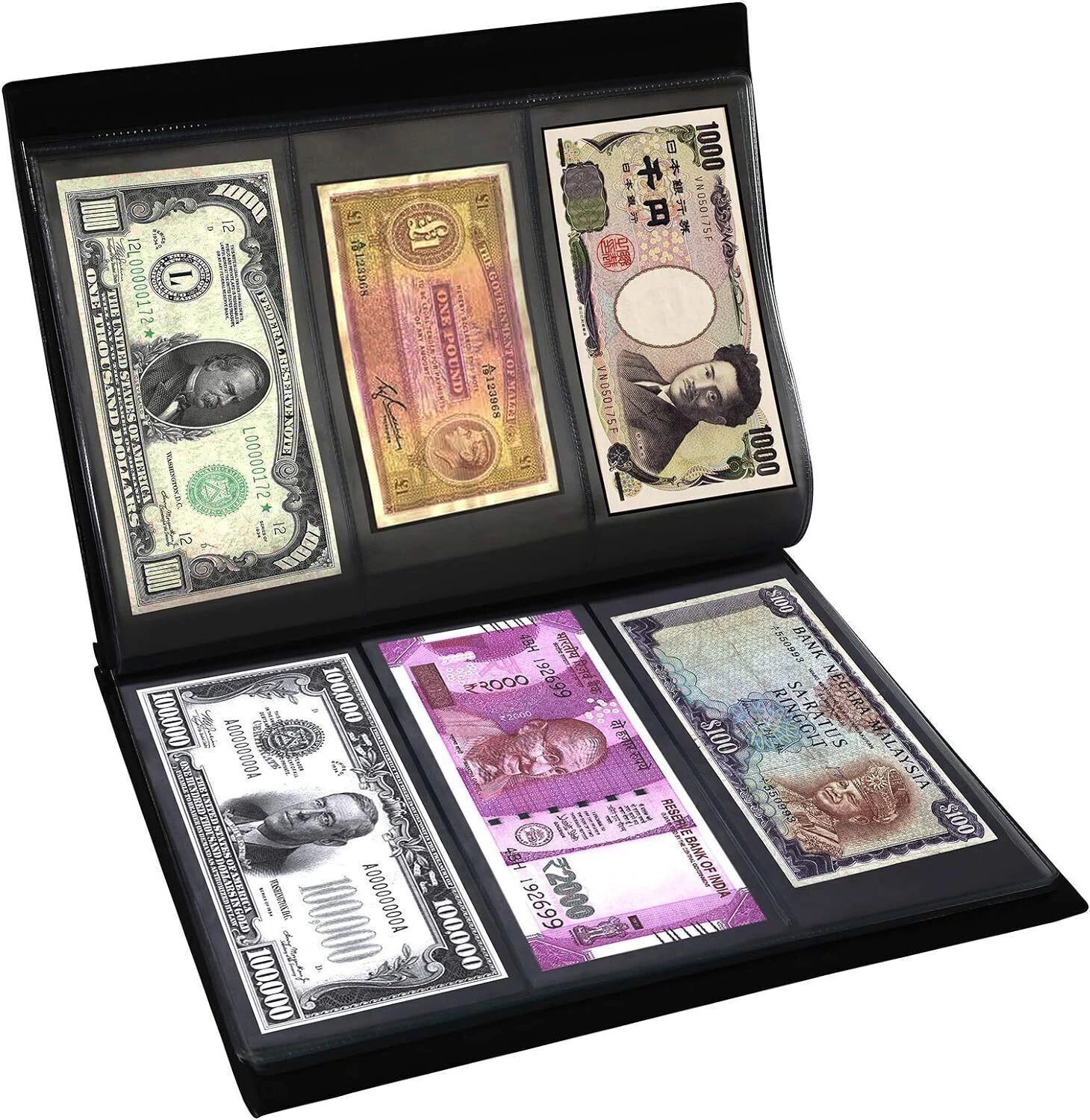 Currency Note Collection Album with Leather Cover For Keeping 90 Pockets-BLACK-BEST FOR COLLECTION-image-8