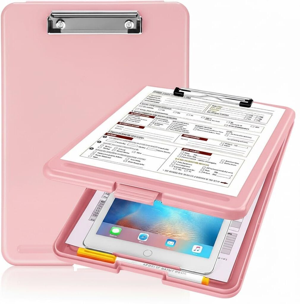 maviriexport Clipboard Box File Storage Case Plastic Clipboard Exam Board with Storage Box E-picture-14