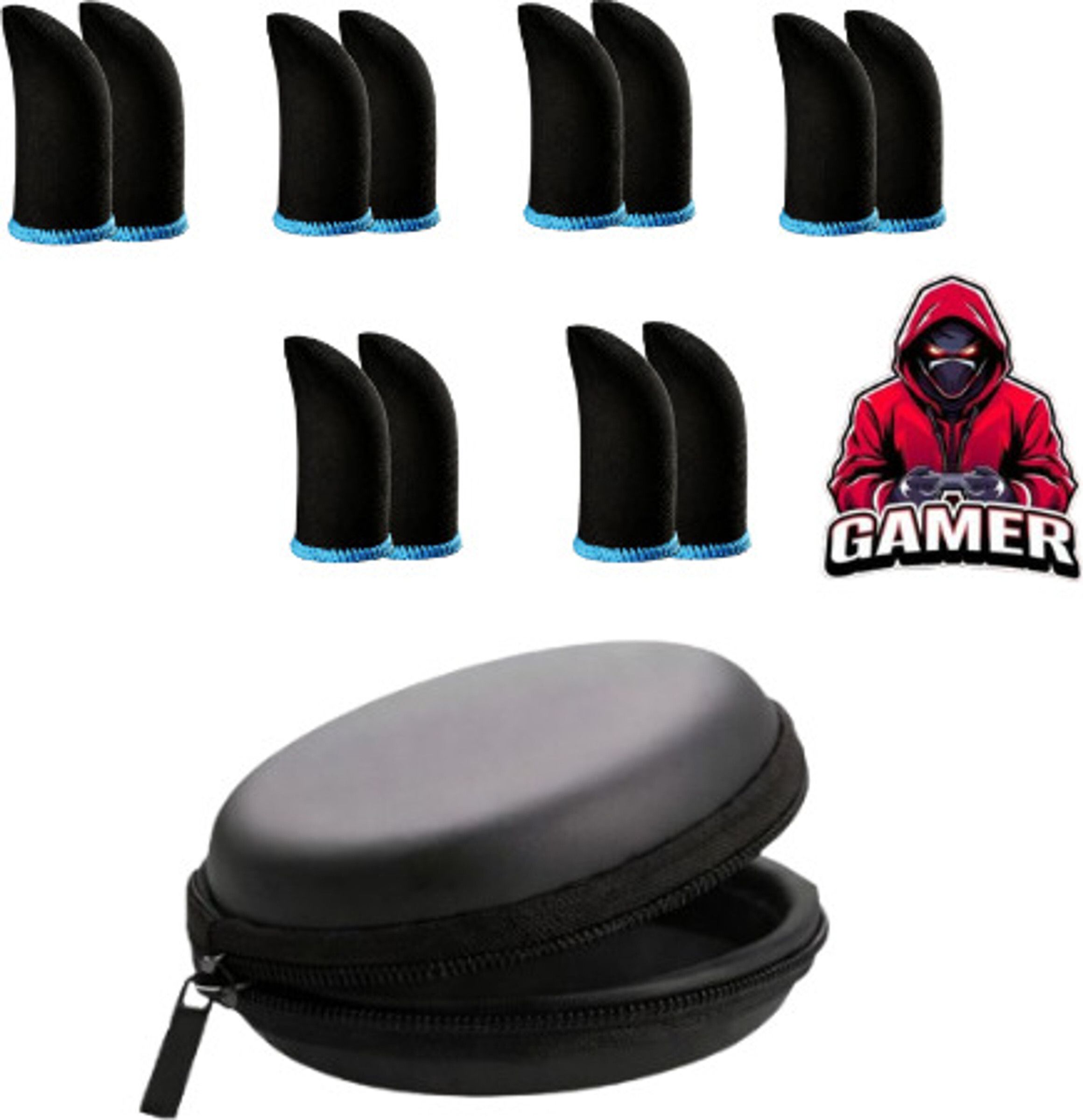 rke 6 pairs Finger Sleeve for Mobile Game with Super Conductive Fiber Fabric, Finger Sleeve-picture-30