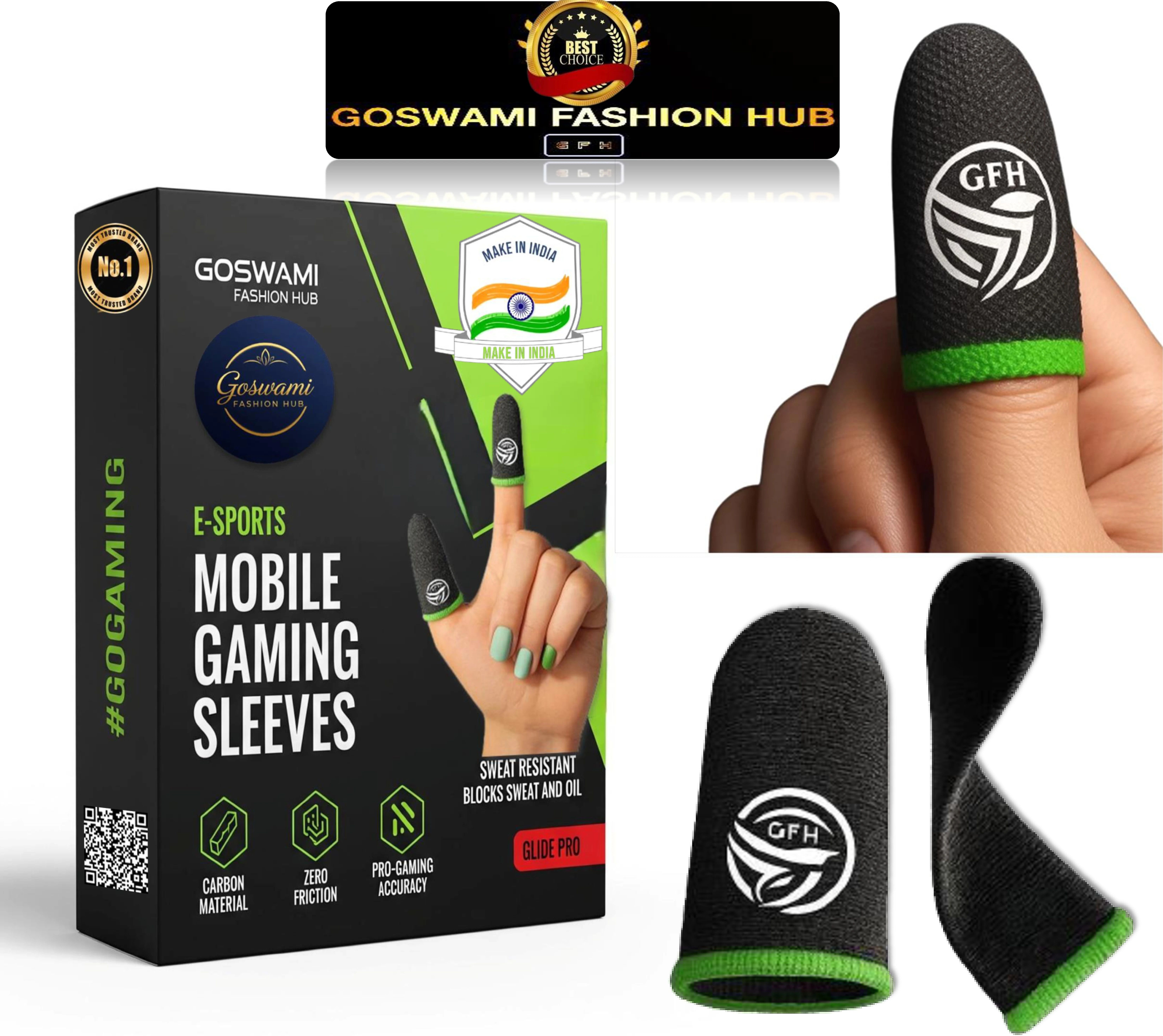 Anti-Sweat High Sensitivity Gaming Thumb Sleeves for PUBG, BGMI, Free Fire Finger Sleeve