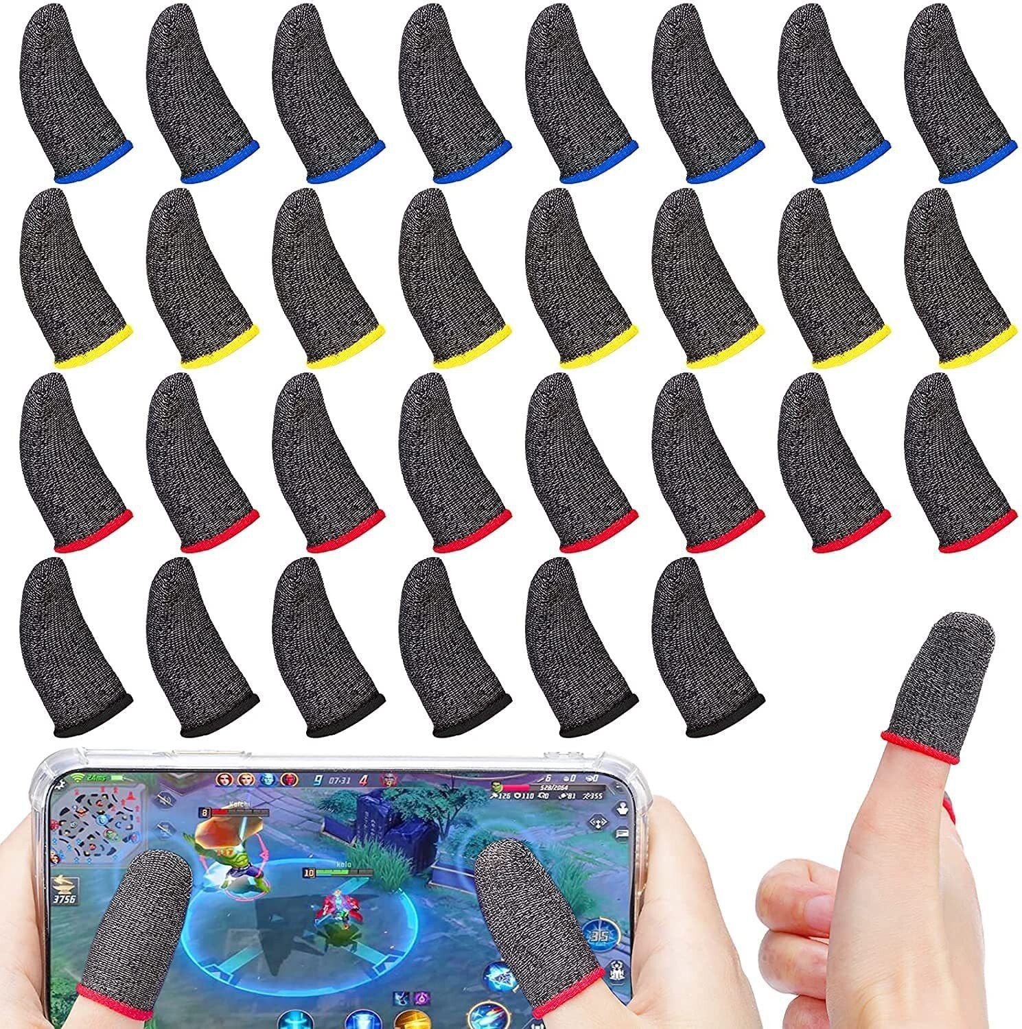 Pubg Freefire Gaming Sleep-proof Screen Thumbs Finger Sleeve ( 15 Pair] Finger Sleeve