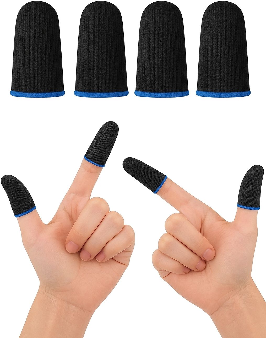 onestopnow Mobile Gaming Finger Sleeve Pack of 5 | Sweatproof Anti-Slip Touchscreen G2 Finger Sleeve-picture-27