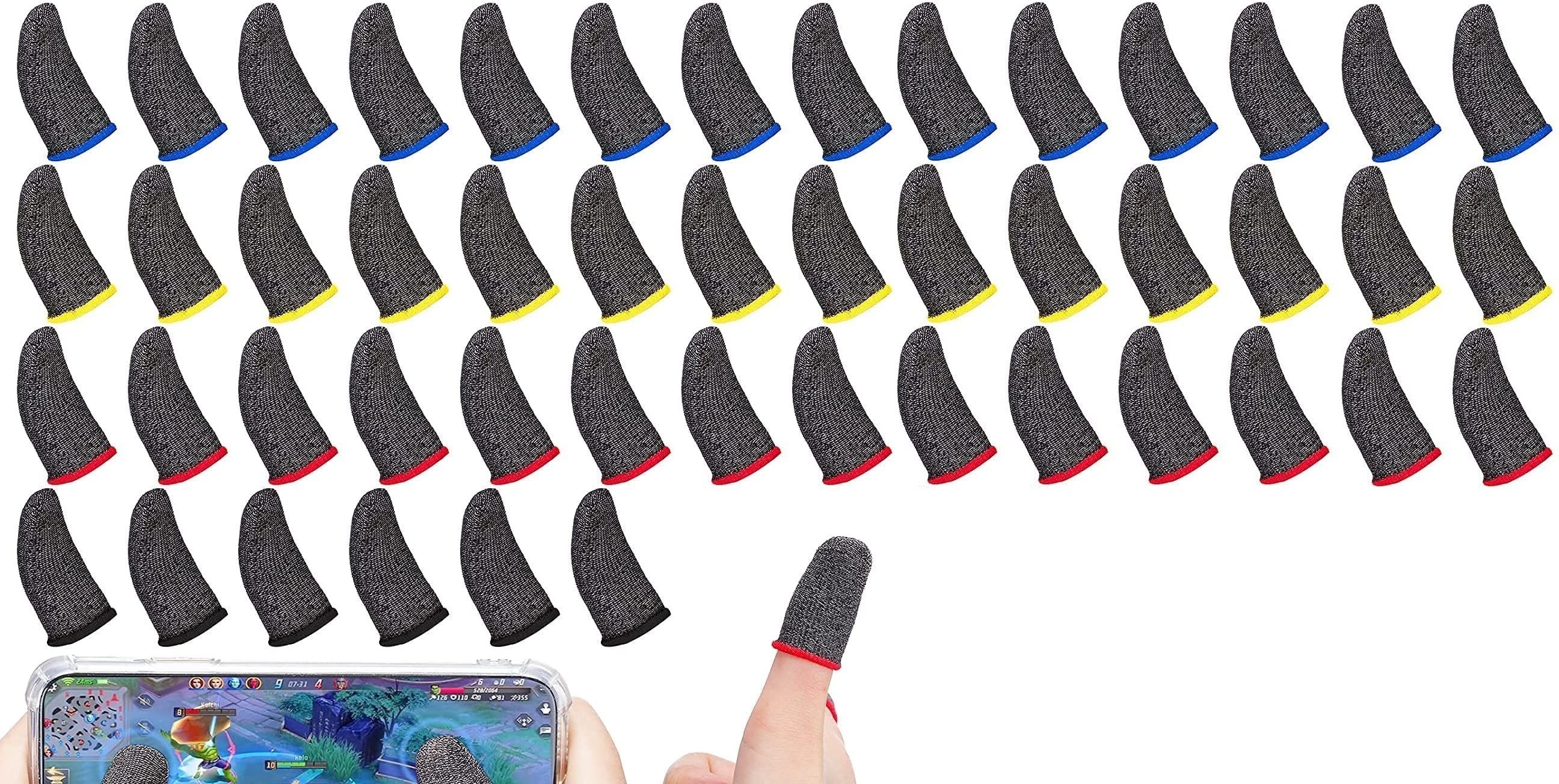 Mobile Phone Gaming Pubg Finger Sleeve For all Mobile Gaming (Pair of 25) Finger Sleeve-image-49