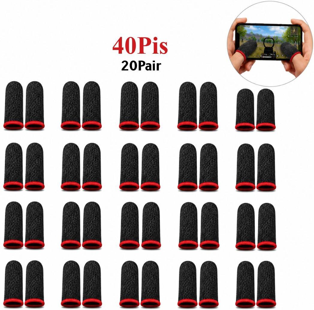 solvingway Premium Gaming Finger Sleeve (40 Pis) Thumb Cover Finger Gloves for Free Fire Finger Sleeve-picture-10