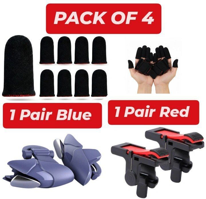 Gaming Trigger Blue (Pack of 1) and Red Trigger ( Pack of 1 ) and Finger Sleeve-image-19