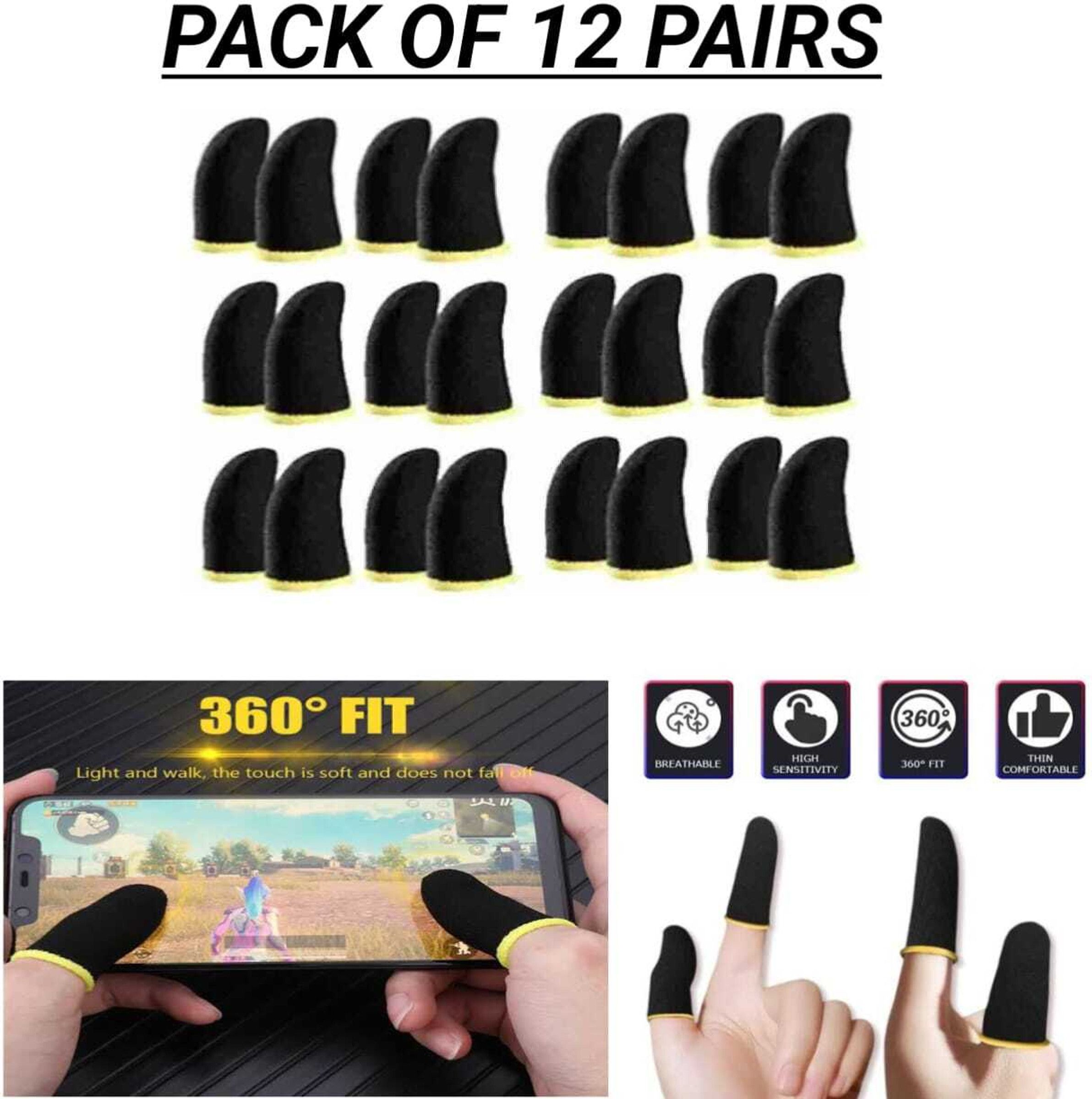 rke 12 Pieces Gaming Finger Sleeve Thumb Sleeve Controller Finger Sleeve-picture-14
