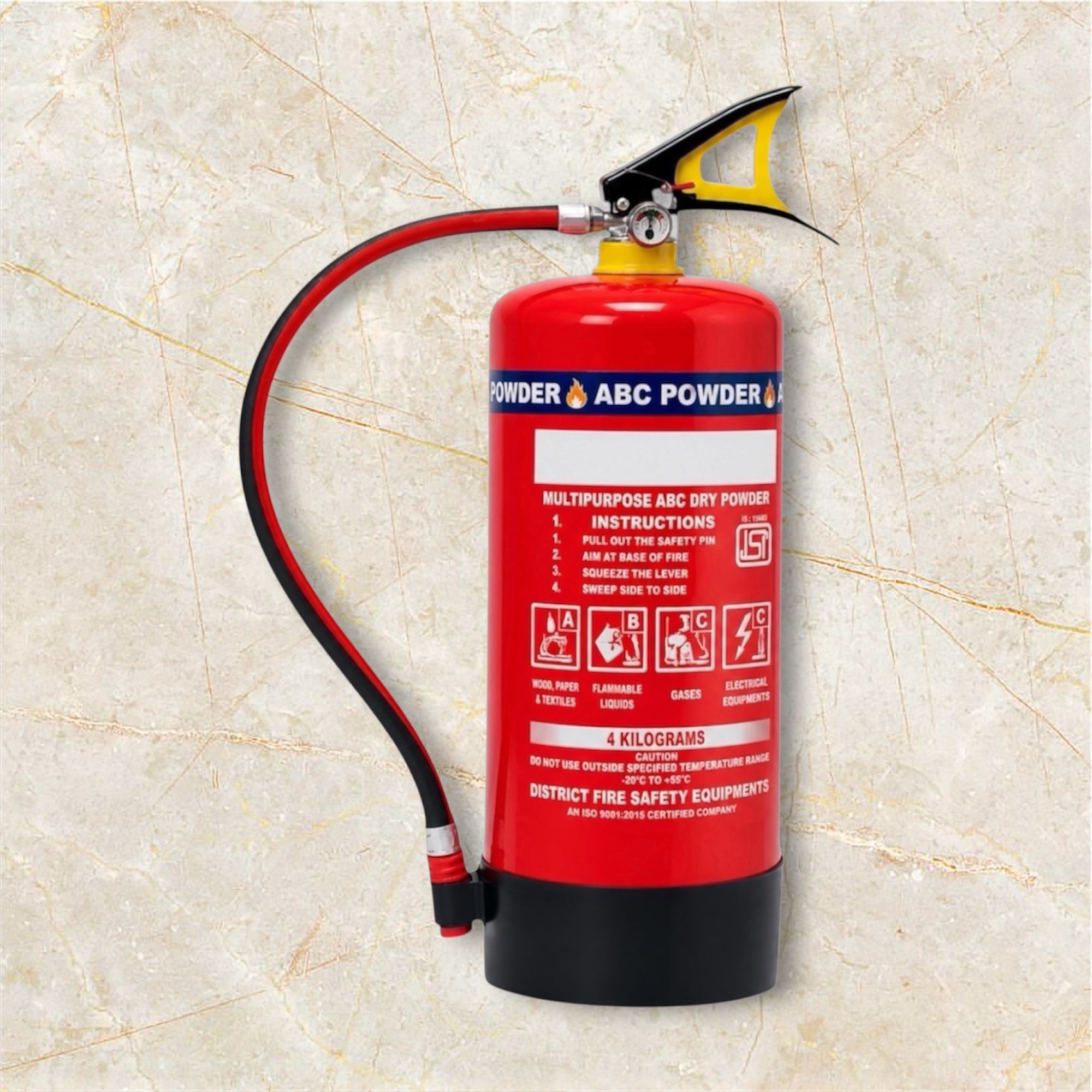 agniraksha ABC Fire Extinguisher 4 KG for School Hospital and Warehouse Fire Extinguisher Mount-picture-15