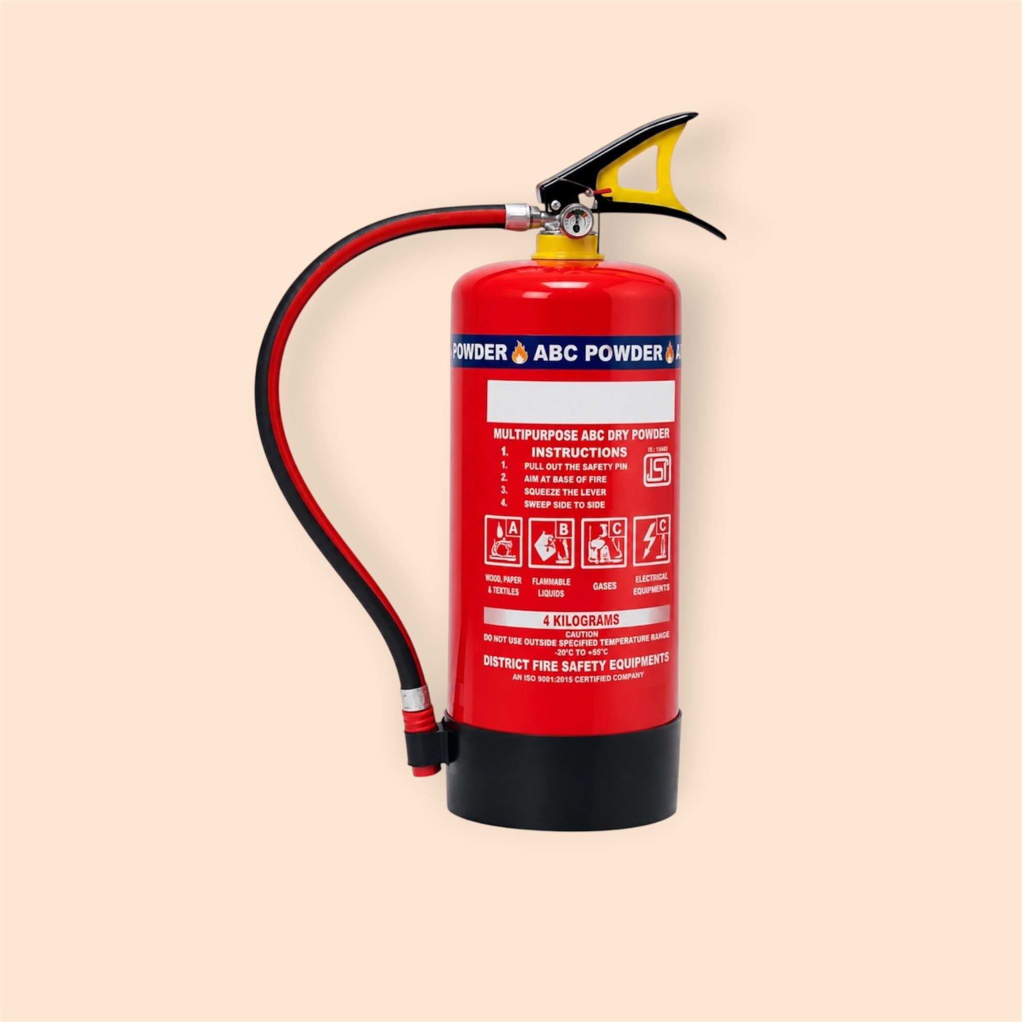 agniraksha 4 KG ABC Fire Extinguisher for Home Office School Hospital Safety Fire Extinguisher Mount-picture-13