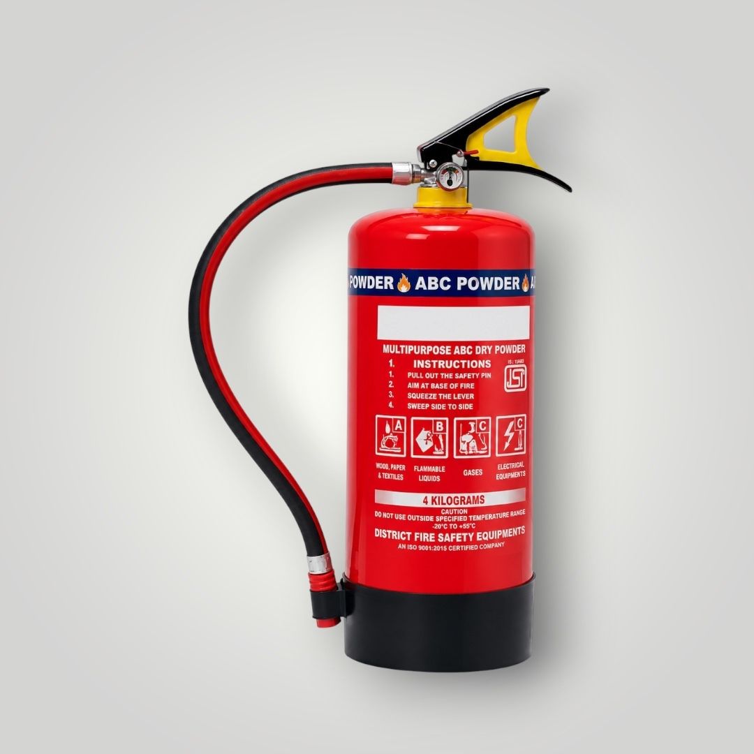 Multipurpose Fire Safety Cylinder ABC Powder 4 Kg IS Certified Fire Extinguisher Mount-image-49
