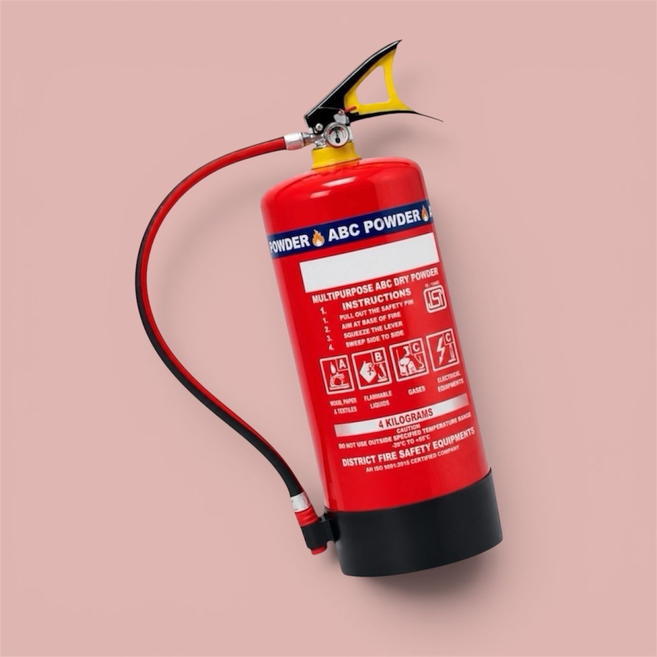 Premium ABC Dry Powder Fire Extinguisher 4 KG ISI Standard Fire Extinguisher Mount-image-48