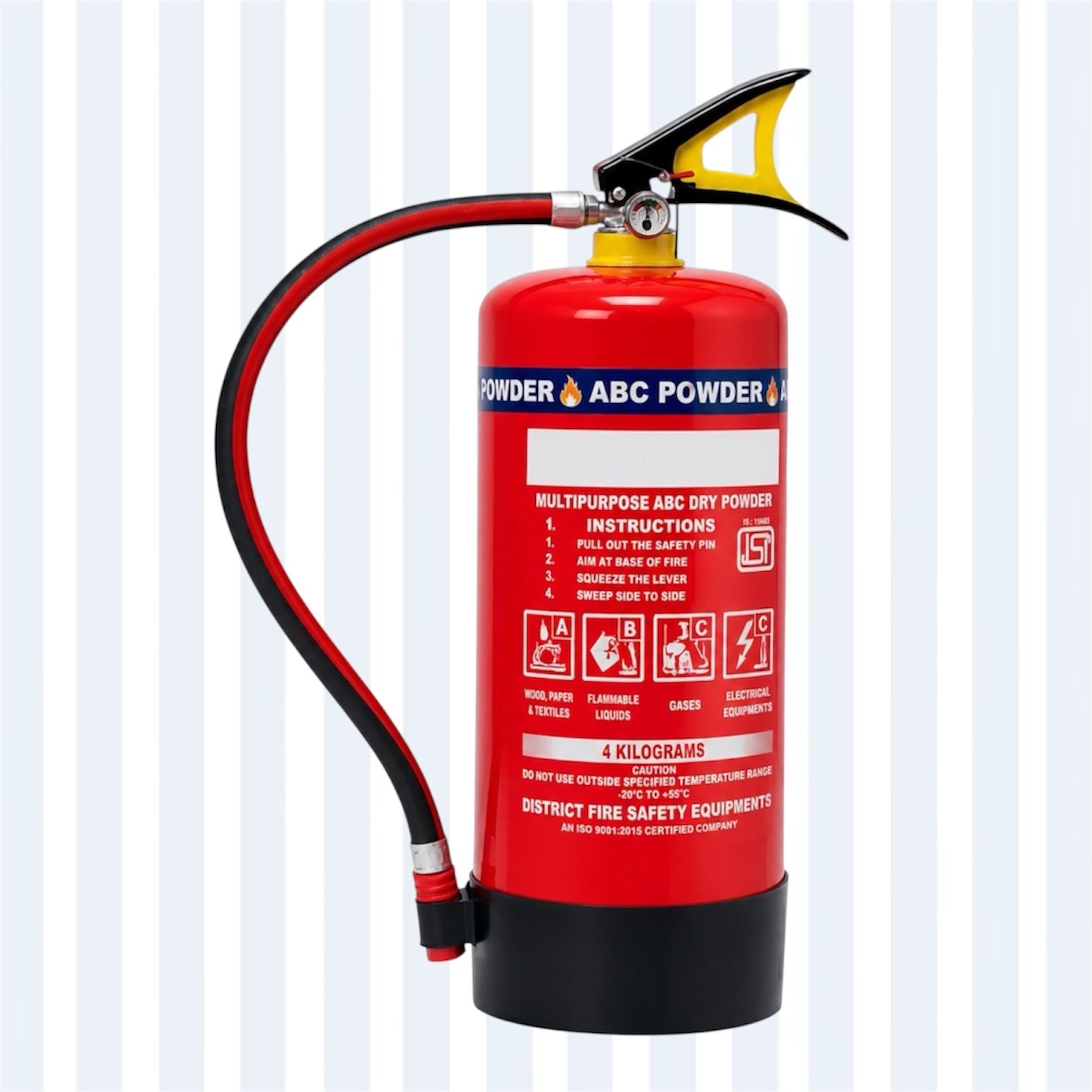 4 KG Fire Extinguisher ABC Powder for Factory Shop and Warehouse Fire Extinguisher Mount-image-26