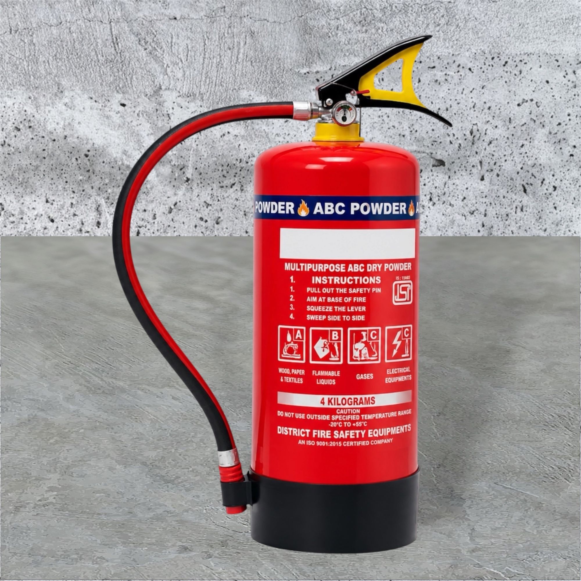 Heavy Duty ABC Fire Extinguisher 4 Kg with Pressure Gauge and Safety Lock Fire Extinguisher Mount-image-28