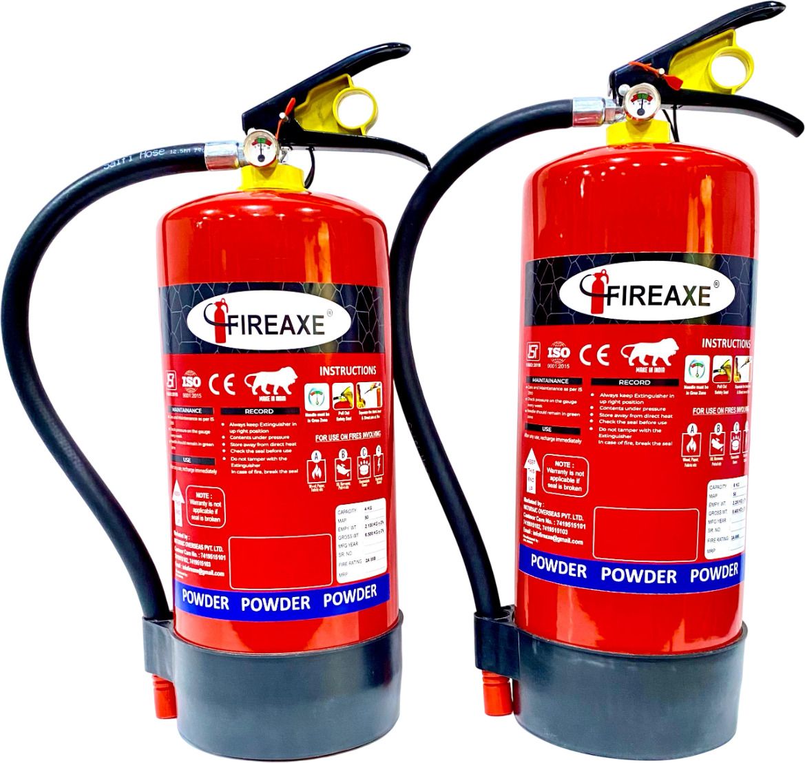 4 KG Fire Extinguisher Combo Pack of 2 | ABC Type Multipurpose| ISI Certified Fire Extinguisher Mount-image-48