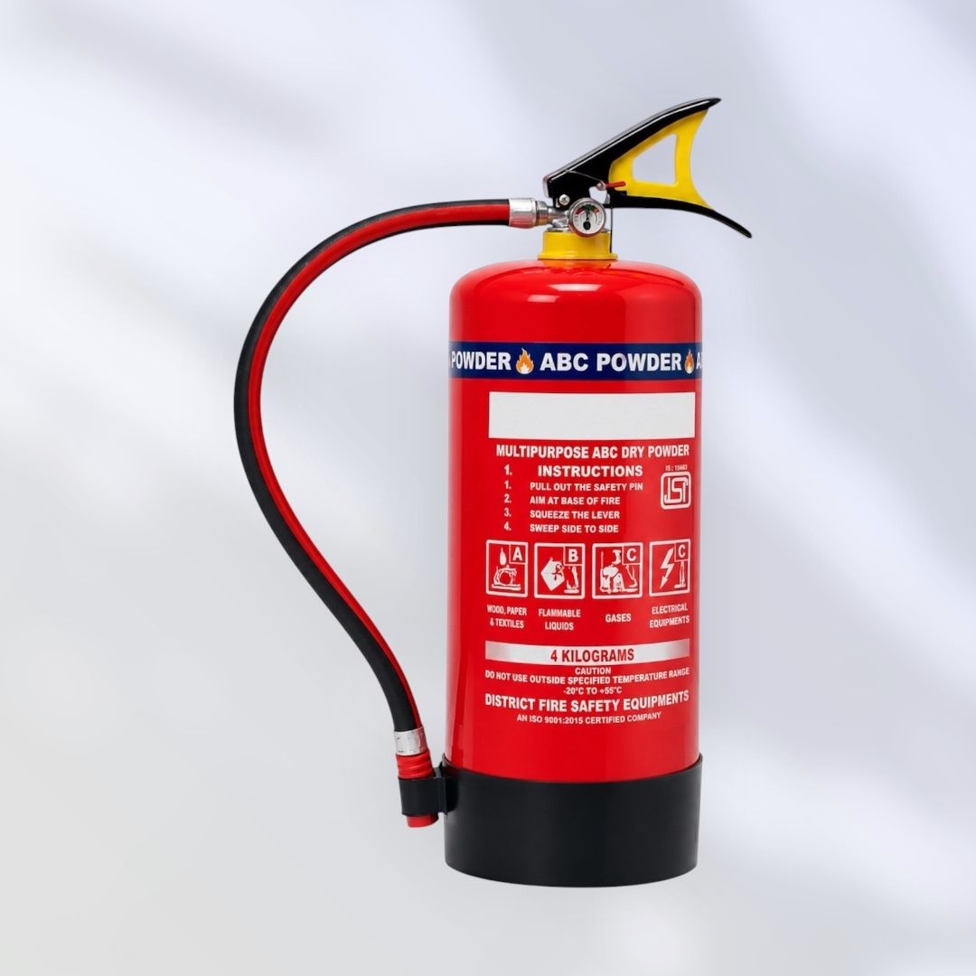 ABC Dry Powder Fire Extinguisher 4 KG Durable Metal Cylinder Fire Extinguisher Mount-image-3