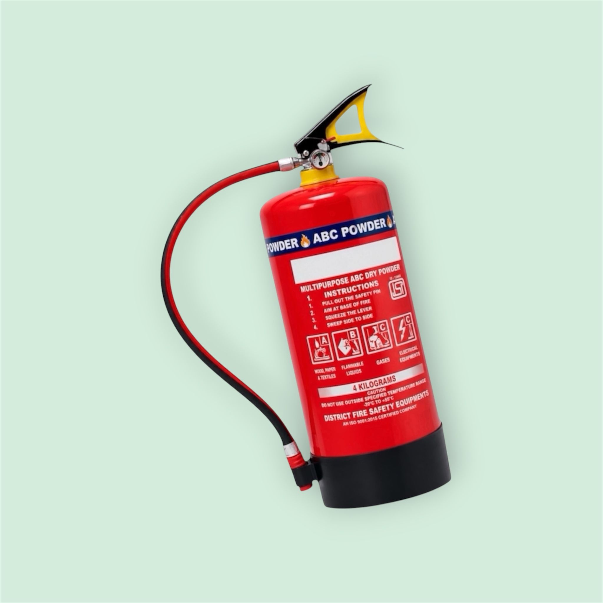ABC Fire Extinguisher 4 KG ISI Approved for Industrial Safety Fire Extinguisher Mount-image-41