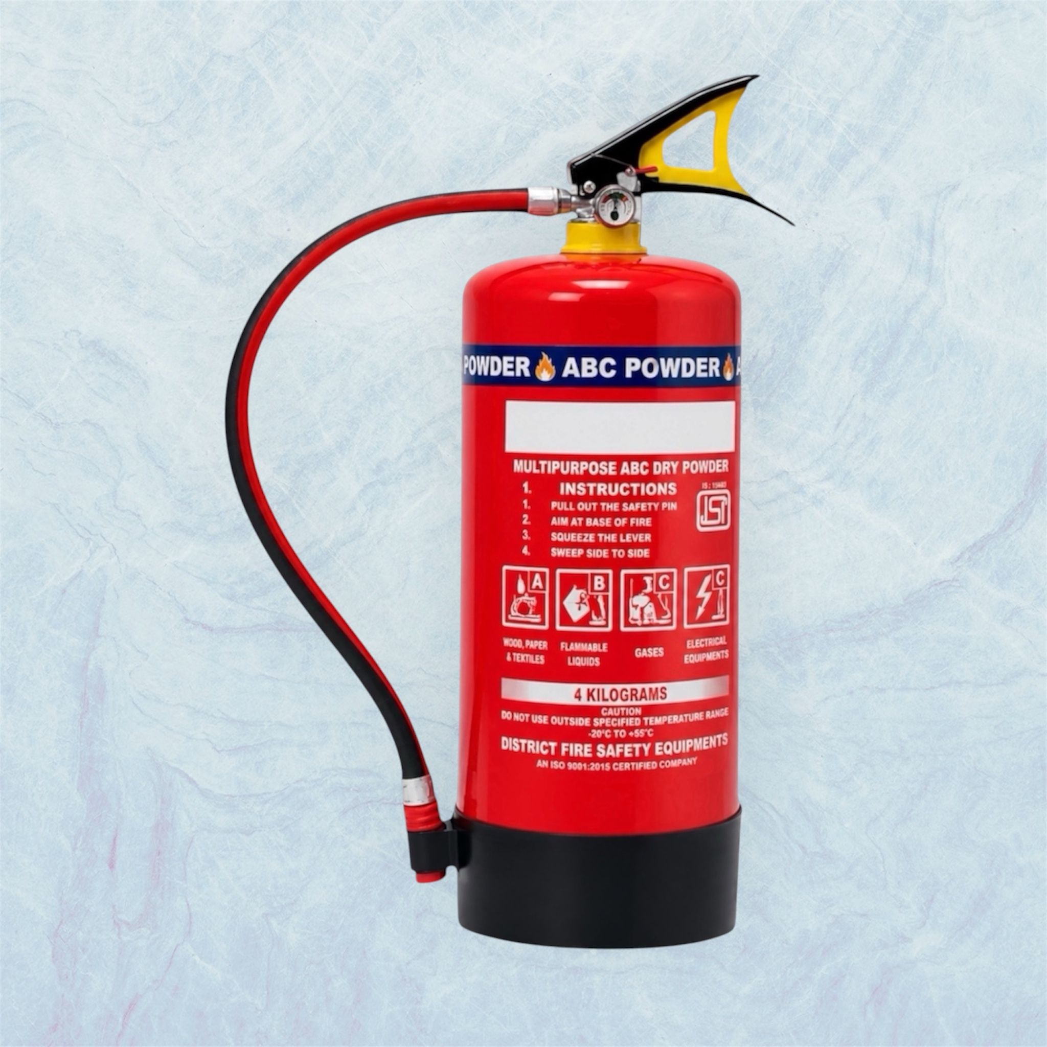 ABC Dry Powder Fire Extinguisher 4 KG Easy Maintenance Design Fire Extinguisher Mount-image-40