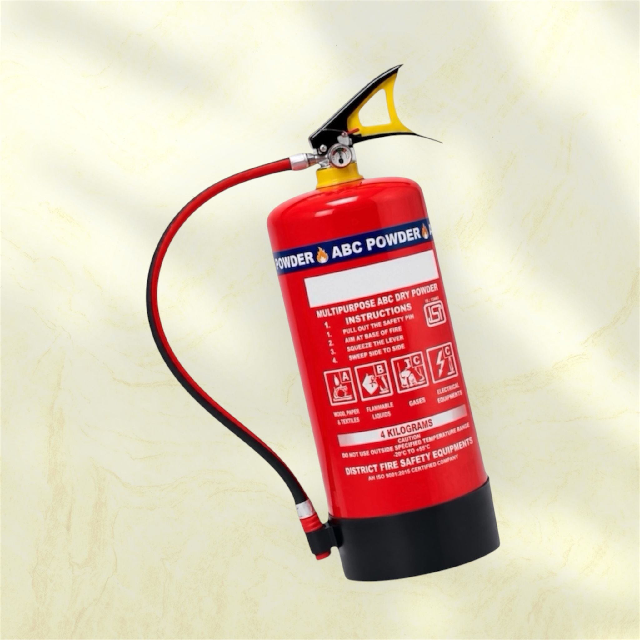 ABC Dry Powder Fire Extinguisher 4 Kg Reliable Fire Protection System Fire Extinguisher Mount-image-46