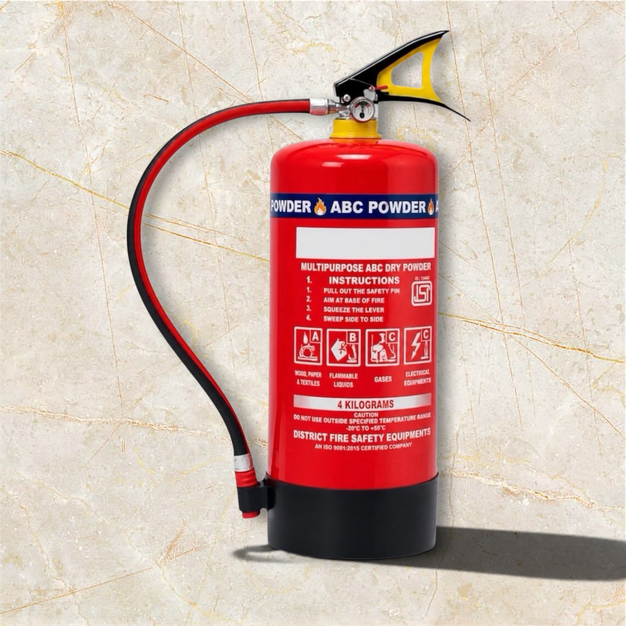 ISI Approved 4 KG Fire Extinguisher ABC Powder for Safety Fire Extinguisher Mount-image-30