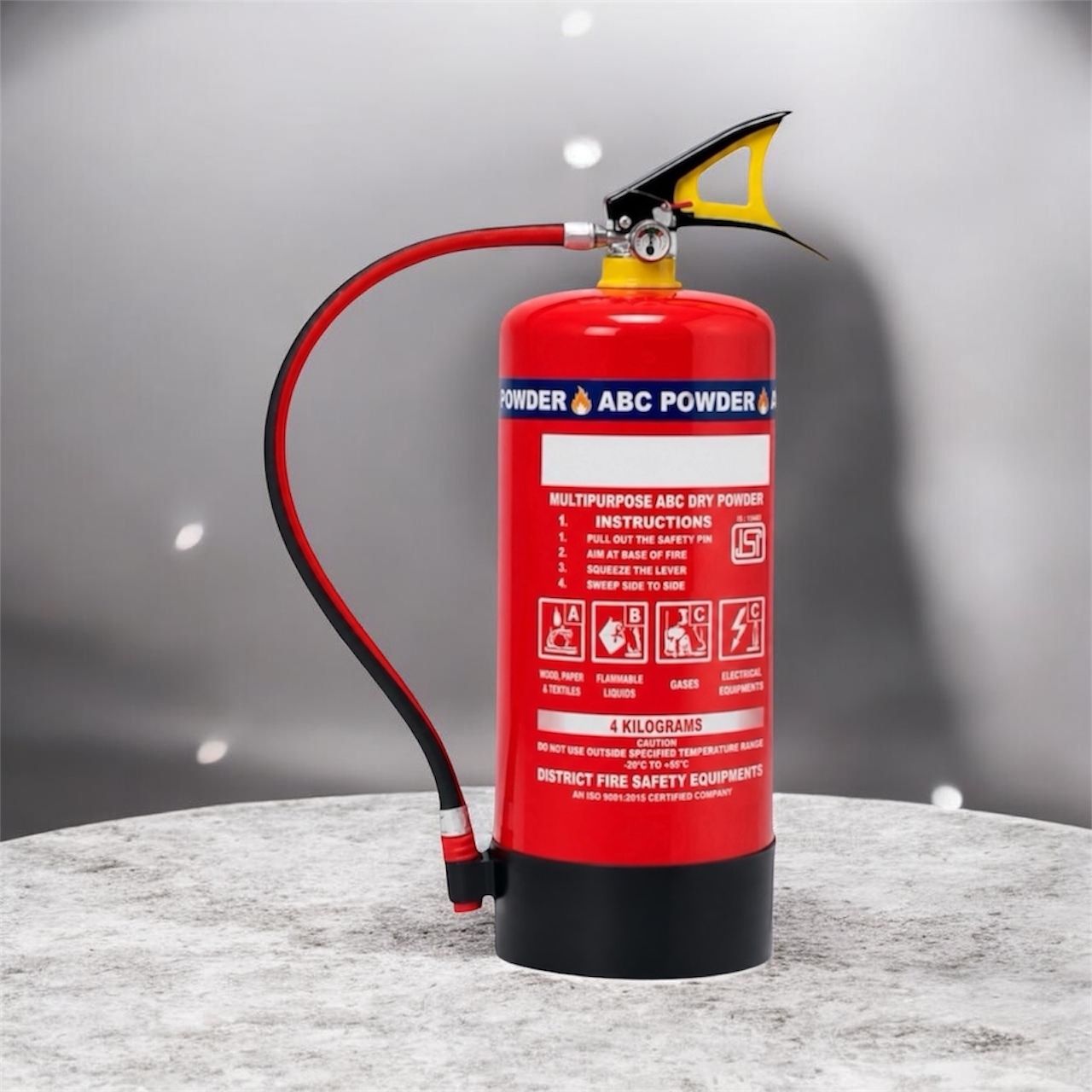 agniraksha Dry Powder ABC Fire Extinguisher 4 KG for Office Fire Safety Fire Extinguisher Mount-picture-34