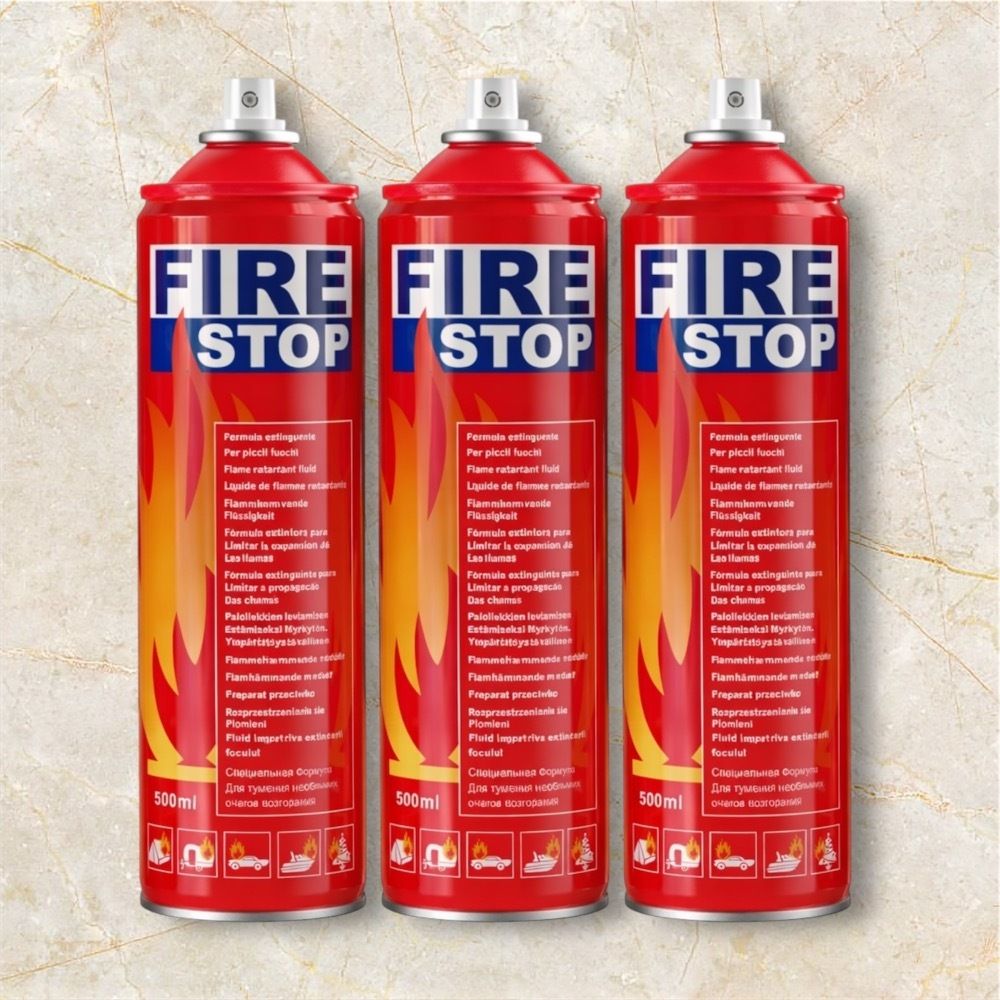 Fire Stop Electrical Fire Safety Spray Pack of 3 for Indoor Protection Fire Extinguisher Mount-image-27