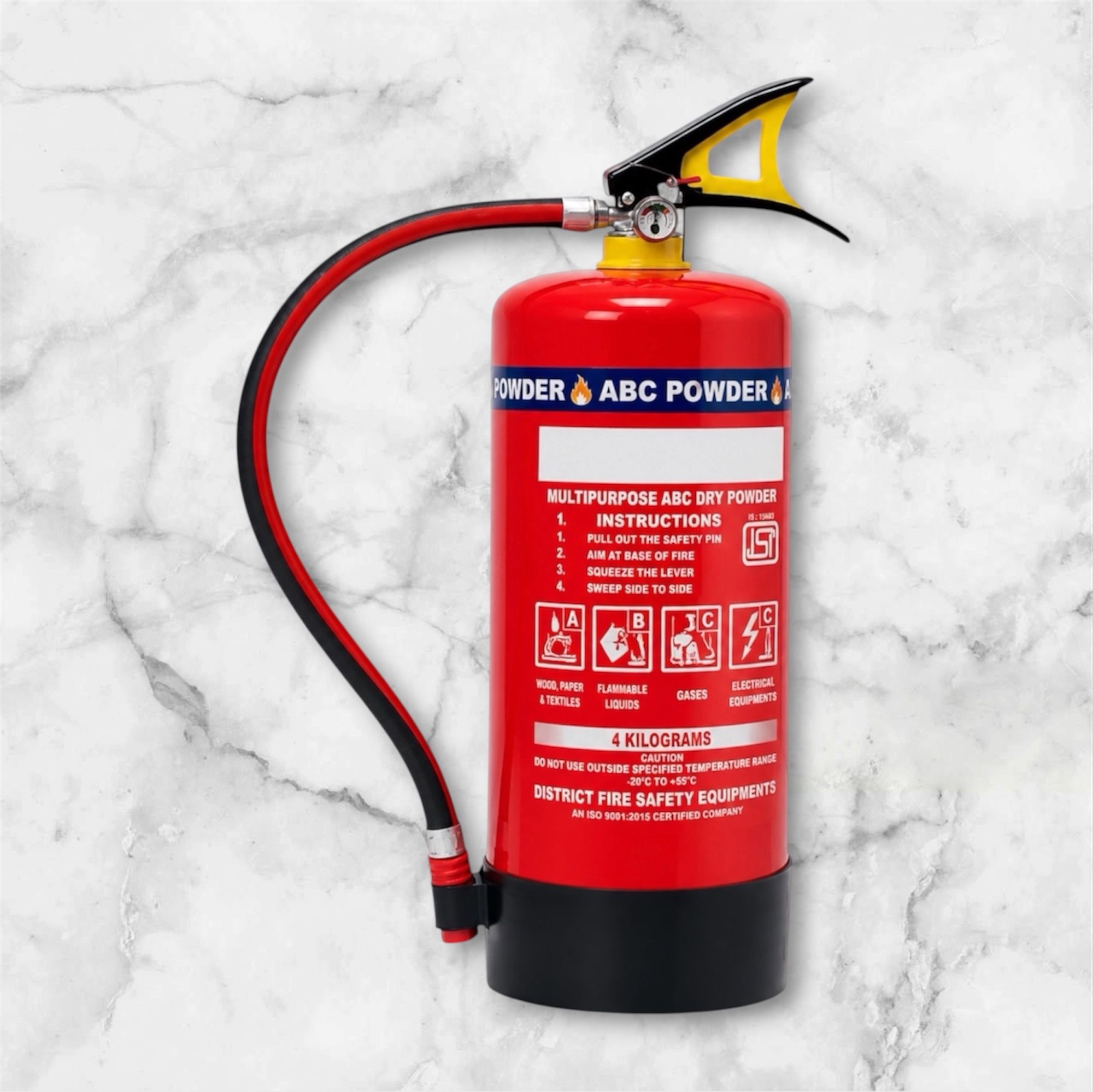 Multipurpose ABC Fire Extinguisher 4 KG for Home Industrial Safety Fire Extinguisher Mount-image-37
