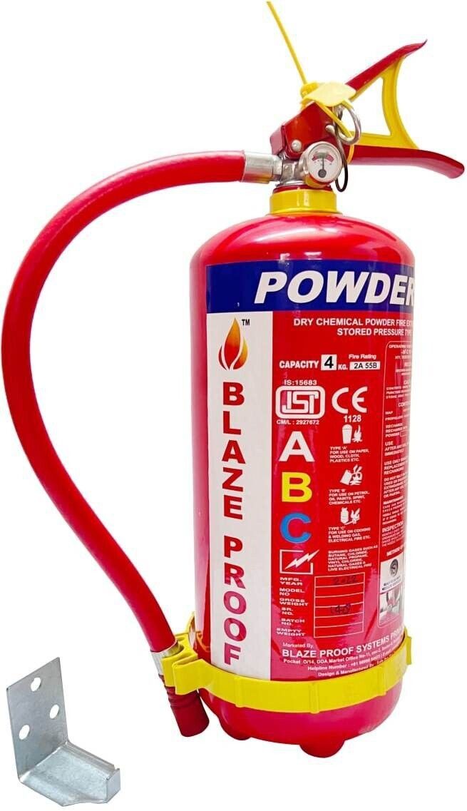 Fire ABC Powder Type 4 Kg (Pack of 1) Fire Extinguisher Mount