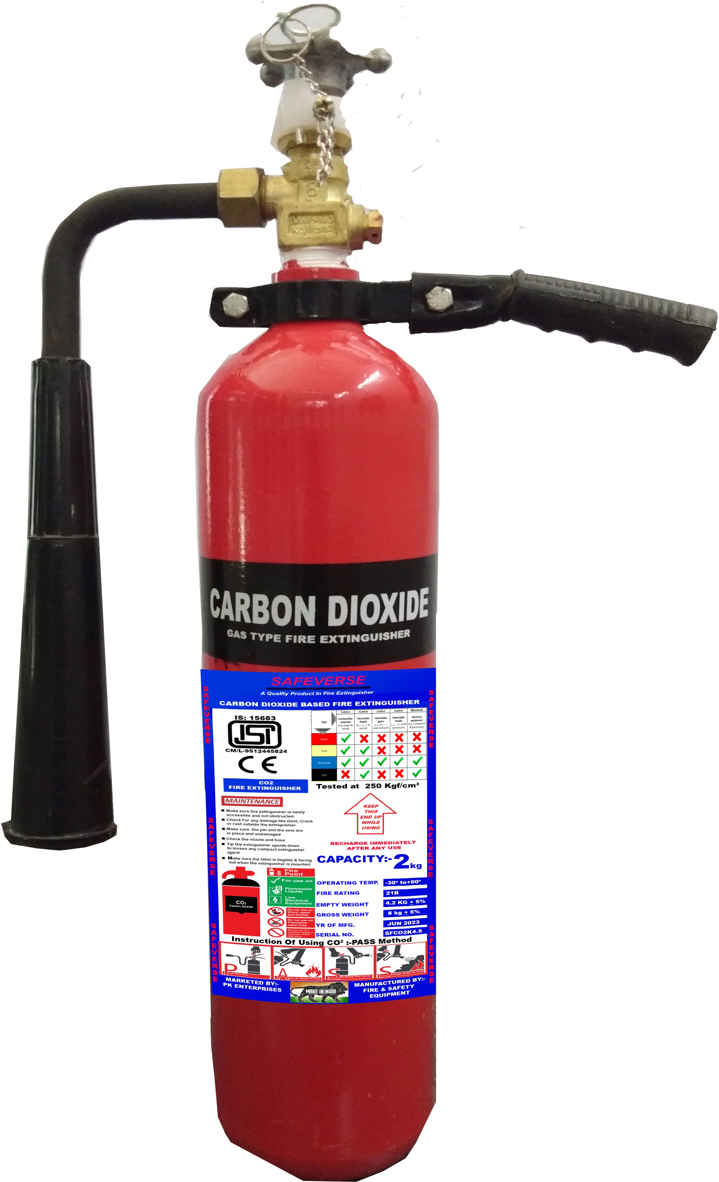 CO2 2kg Fire Safety Fire Extinguisher Mount-image-8