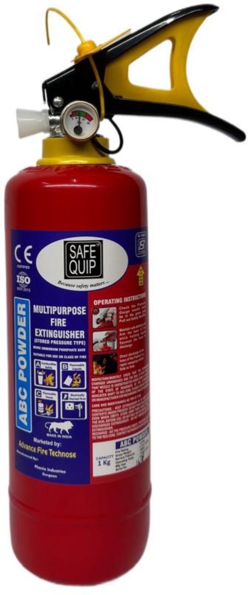 safequip Fire Extinguisher 1kg ABC Type Powder Fire Extinguisher Mount-picture-43