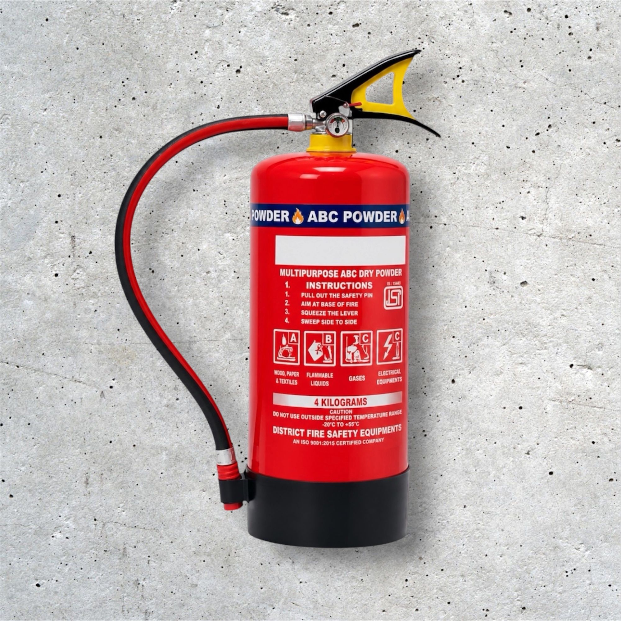 ABC Dry Powder Fire Extinguisher 4 Kg ISI Certified for Home Office Factory Fire Extinguisher Mount-image-37