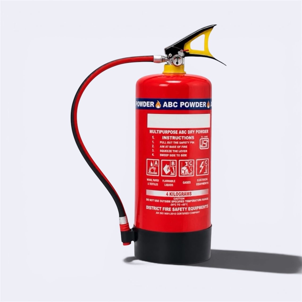 shri fire india ABC Dry Chemical Fire Extinguisher 4 Kg Multipurpose Protection Device Fire Extinguisher Mount-picture-47