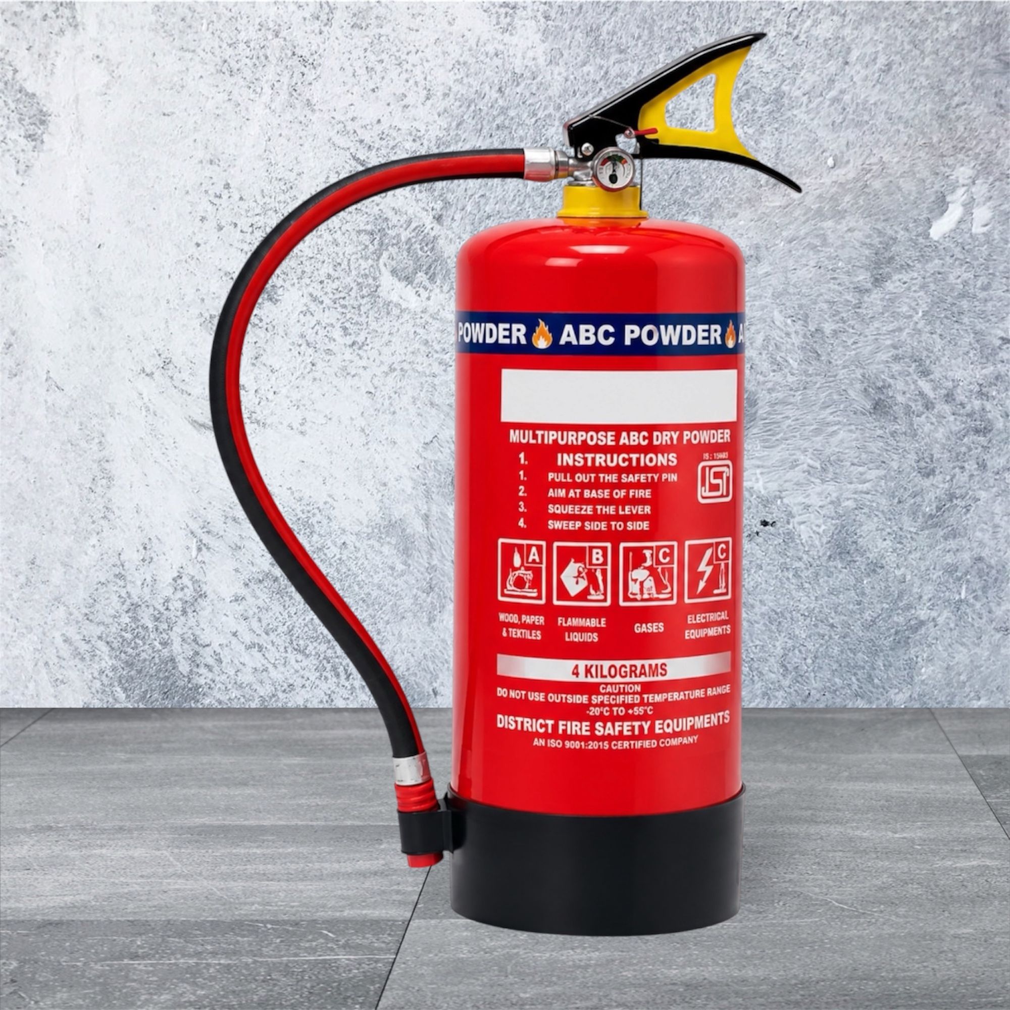 Portable Fire Extinguisher ABC Dry Chemical Powder 4 Kg with Metal Body Fire Extinguisher Mount-image-18
