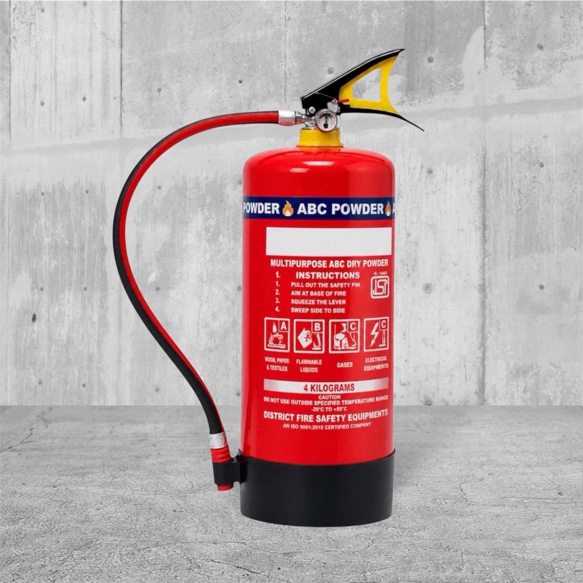 ABC Fire Extinguisher 4 Kg Compact Design with Easy Handling Fire Extinguisher Mount-image-46