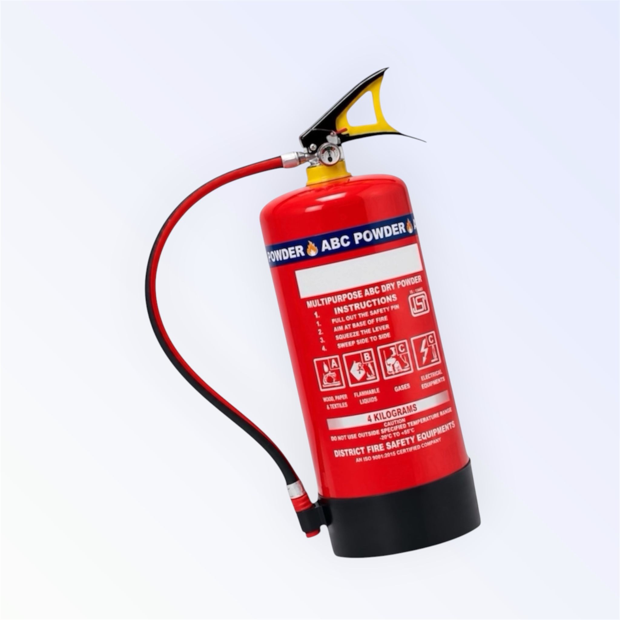 shri fire india Multipurpose ABC Fire Extinguisher 4 Kg for Residential and Commercial Safety Fire Extinguisher Mount-picture-15