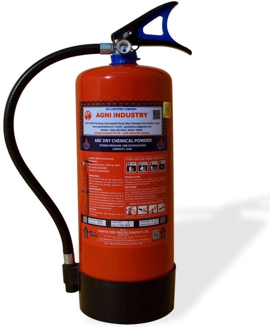 agni industry Fire ABC Powder Type 6 Kg Fire Extinguisher Mount Fire Extinguisher Mount-picture-10