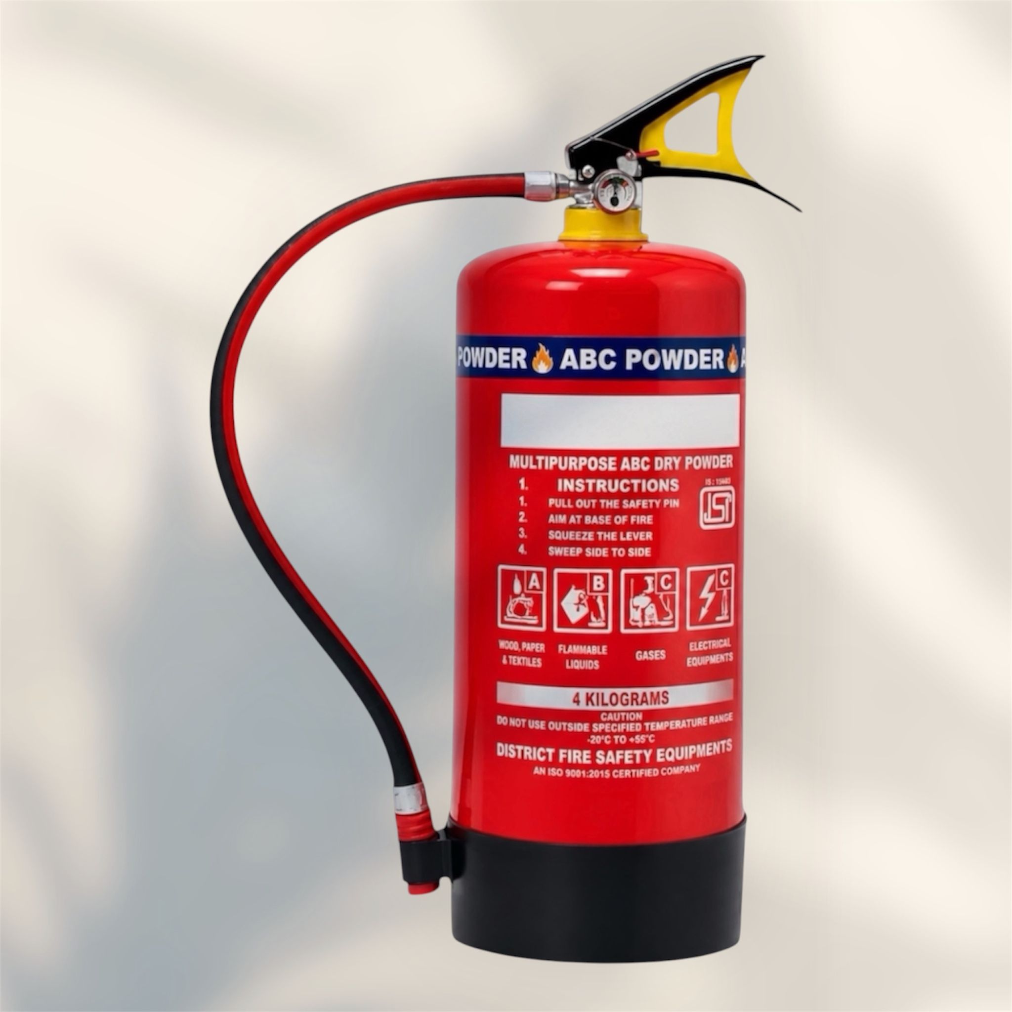 shri fire india 4 Kg ABC Extinguisher for Electrical Fire and General Fire Protection Fire Extinguisher Mount-picture-29