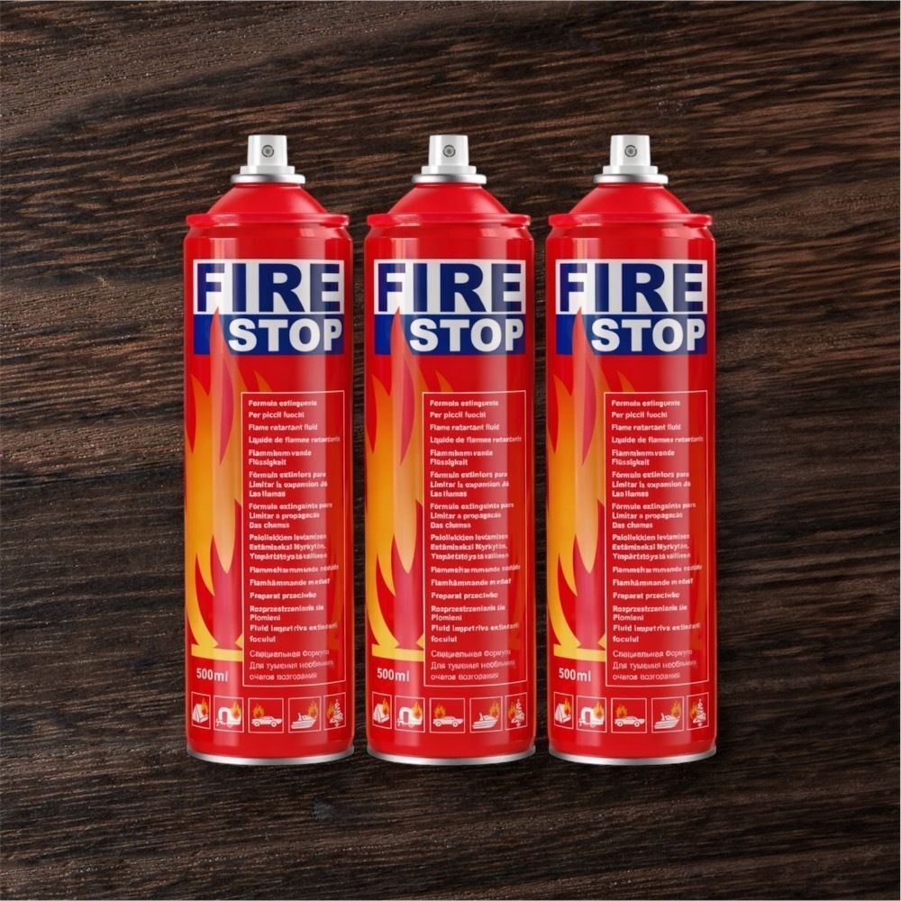 agniraksha Fire Stop Compact Flame Guard Safety Spray Pack of 3 for Home Office Fire Extinguisher Mount-picture-25