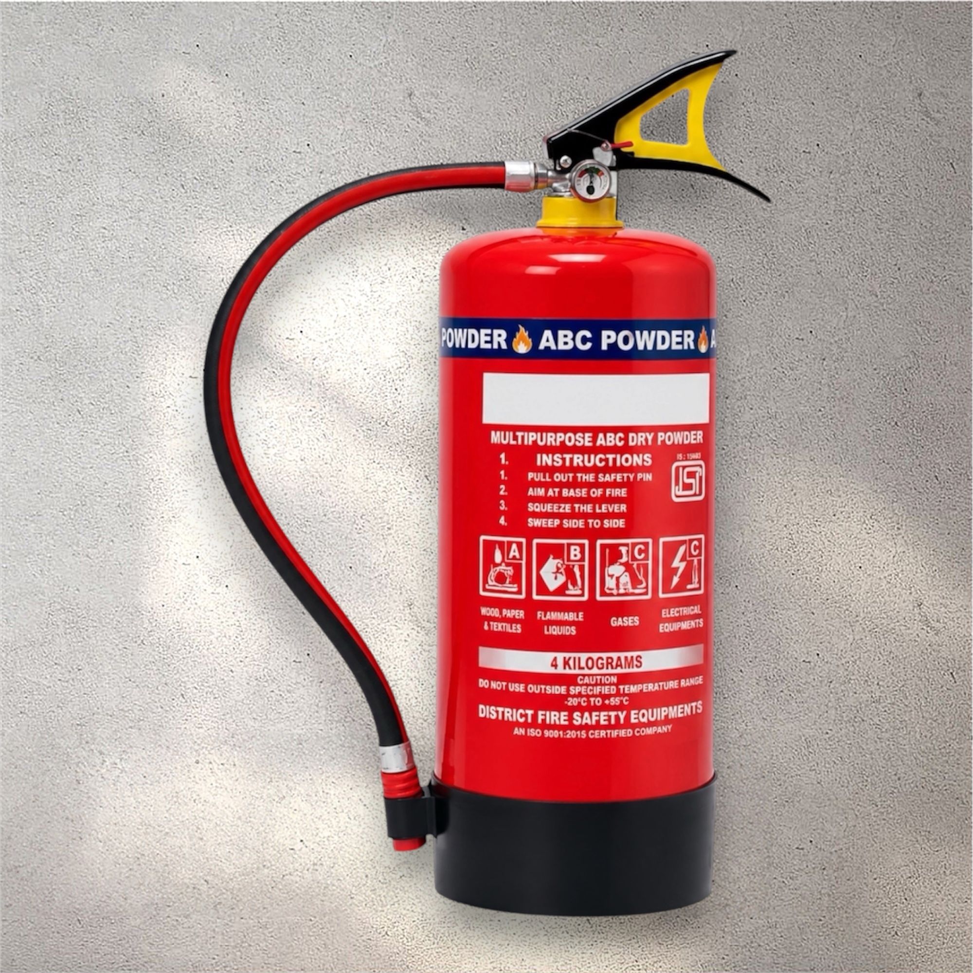 shri fire india ABC Dry Powder Extinguisher 4 Kg Multipurpose Fire Fighting Solution Fire Extinguisher Mount-picture-24