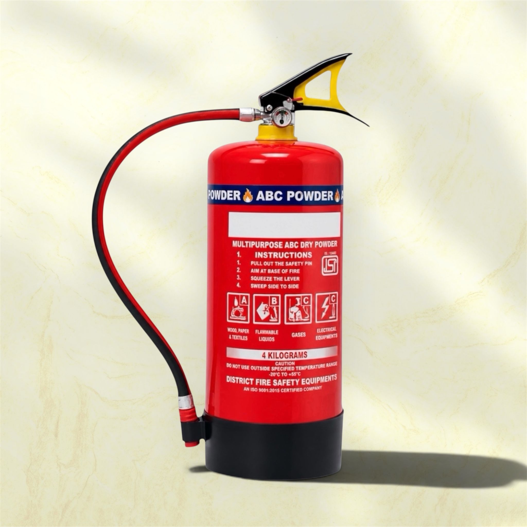 shri fire india 4 Kg ABC Dry Powder Fire Extinguisher with Durable Coated Cylinder Fire Extinguisher Mount-picture-19