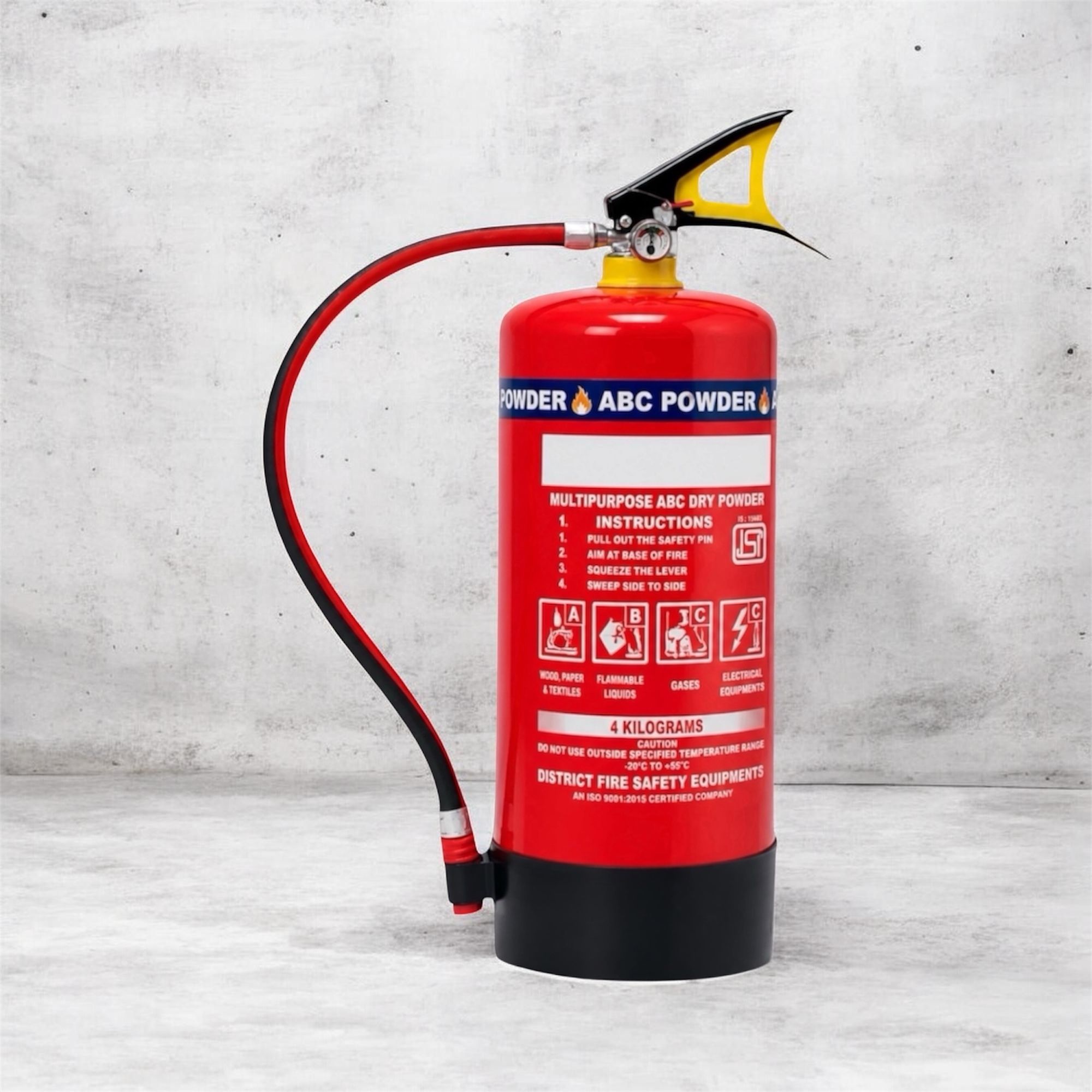 shri fire india ABC Powder Fire Extinguisher 4 Kg for Electrical and General Fire Safety Fire Extinguisher Mount-picture-48