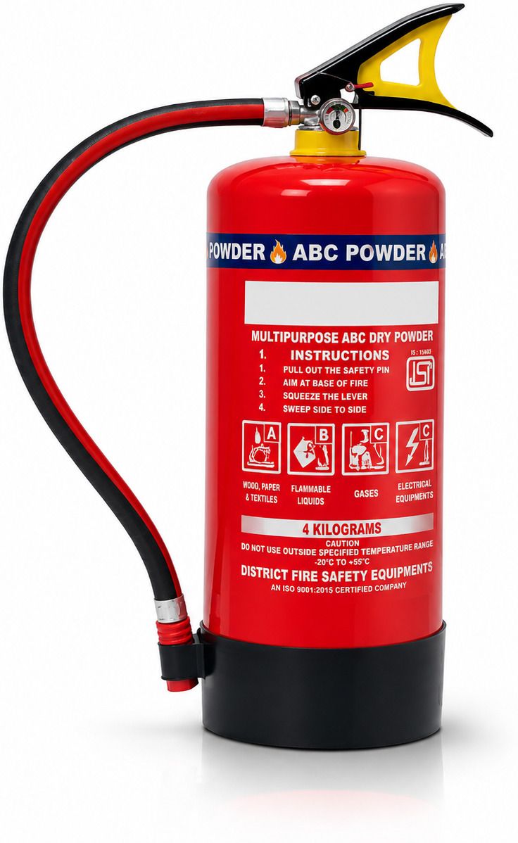 shri fire india 4 Kg ABC Dry Powder Fire Extinguisher with Pressure Gauge for Home and Office Fire Extinguisher Mount-picture-19