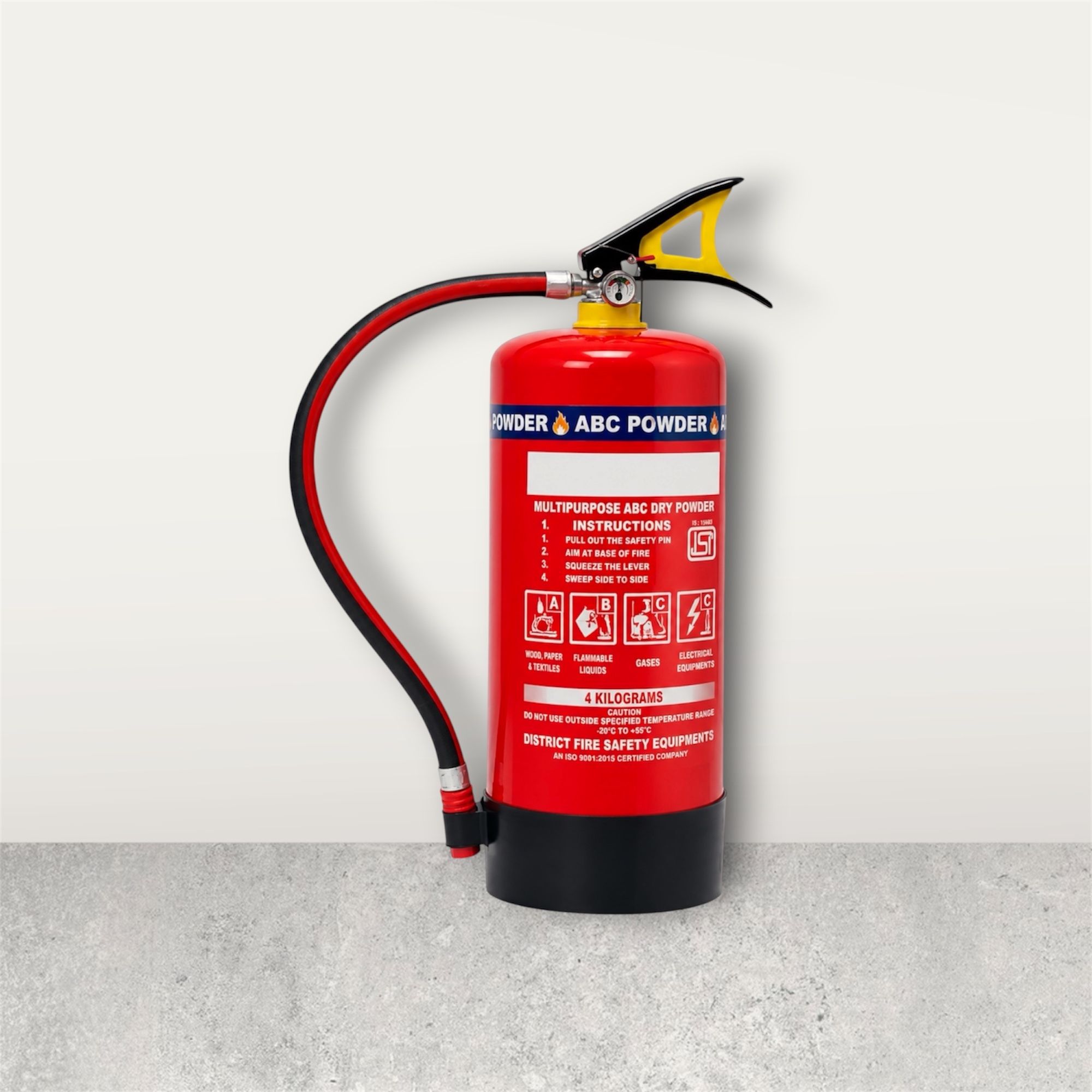 Fire Extinguisher 4 Kg ABC Dry Chemical Powder with Easy Operation Fire Extinguisher Mount-image-39