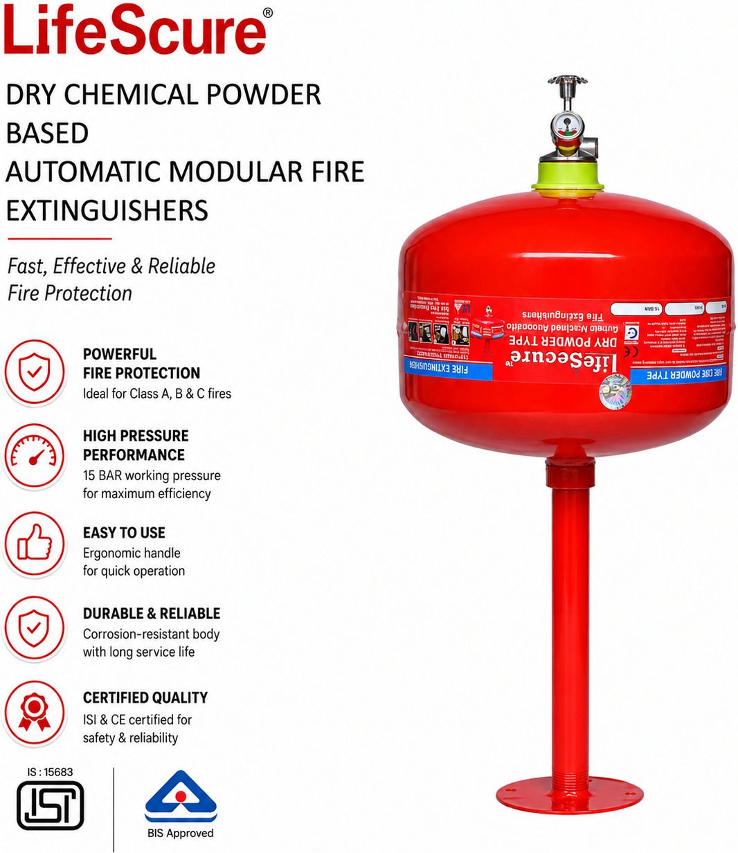 life secure ABC Powder Based Automatic Modular Fire Extinguisher Mount-picture-36