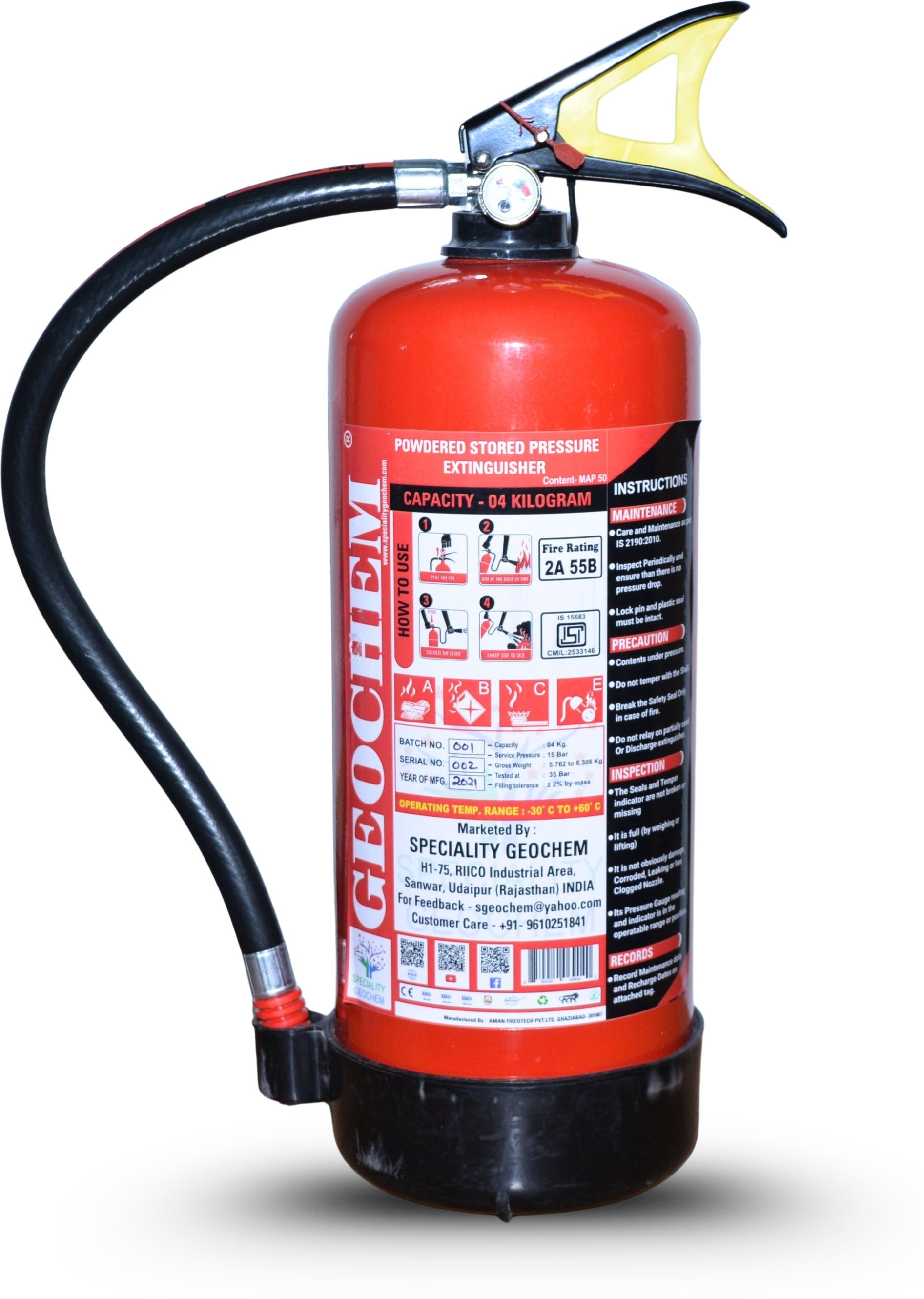 Heavy Duty Fire Extinguisher Cylinder for Home,Office,kitchen (Multipurpose-Use) Fire Extinguisher Mount-image-28