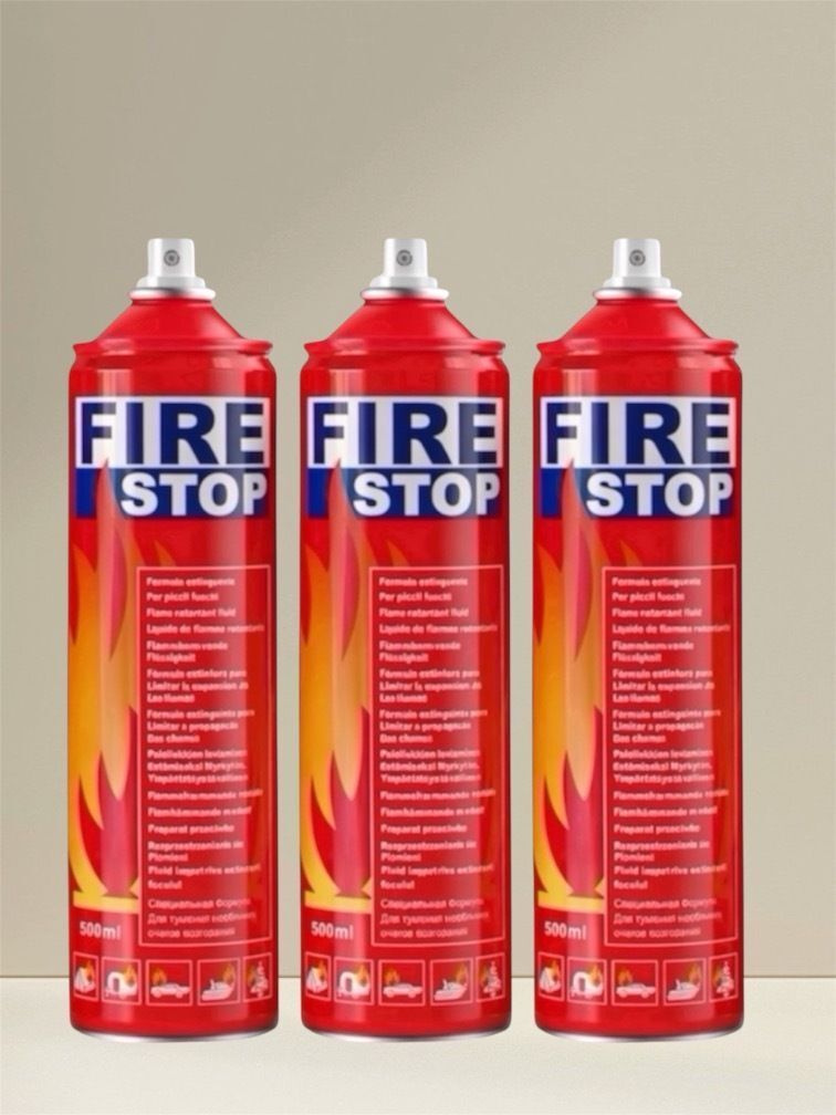 Fire Stop Rapid Emergency Fire Control Spray Pack of 3 for Car Safety Fire Extinguisher Mount-image-27