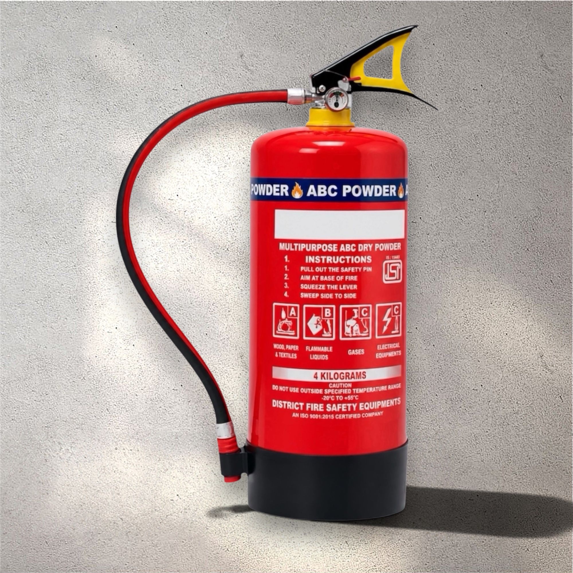 agniraksha ABC Fire Extinguisher 4 KG Fast Action Fire Protection Device Fire Extinguisher Mount-picture-42