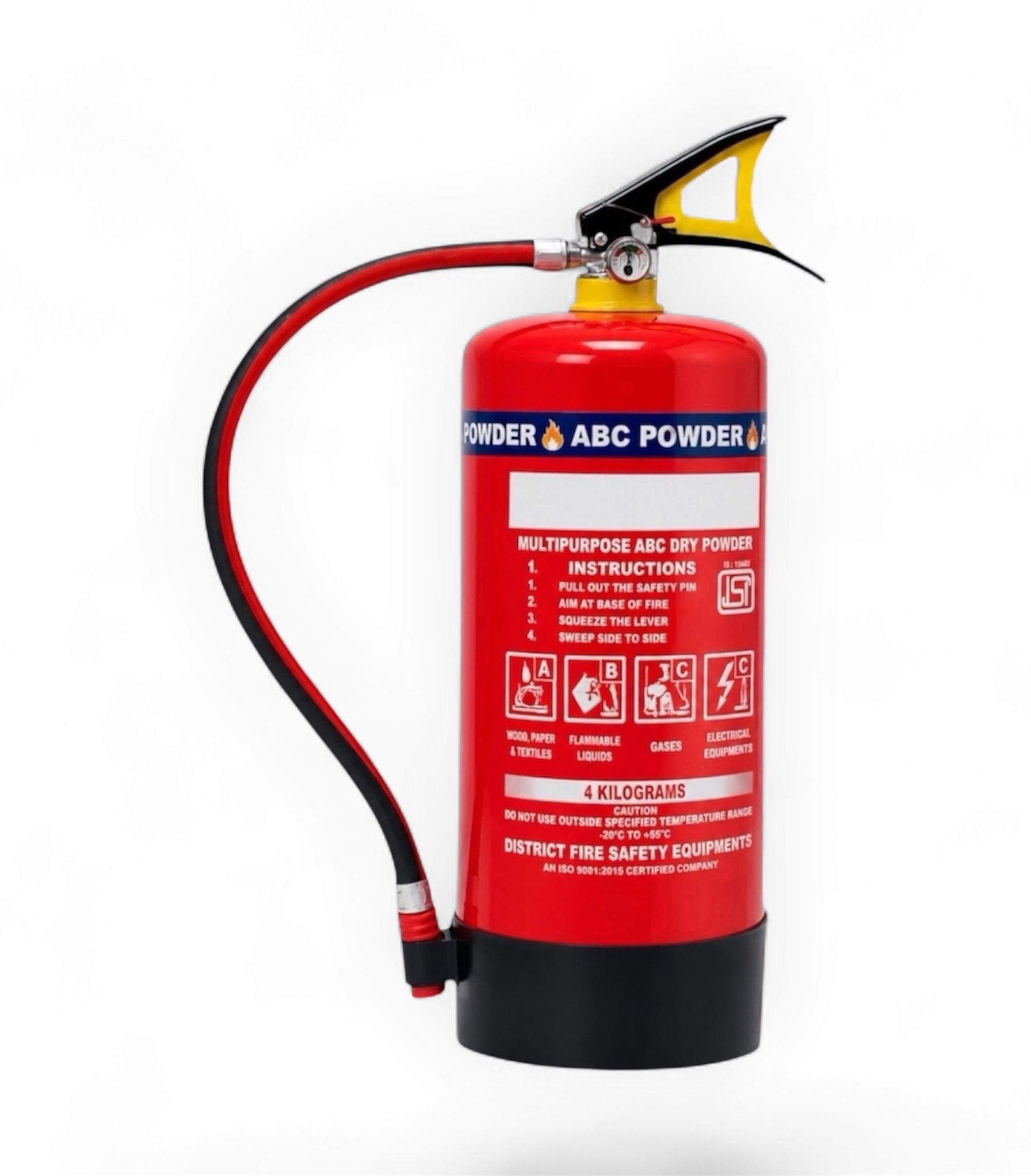 ABC Fire Extinguisher 4 KG for Residential and Office Buildings Fire Extinguisher Mount-image-43
