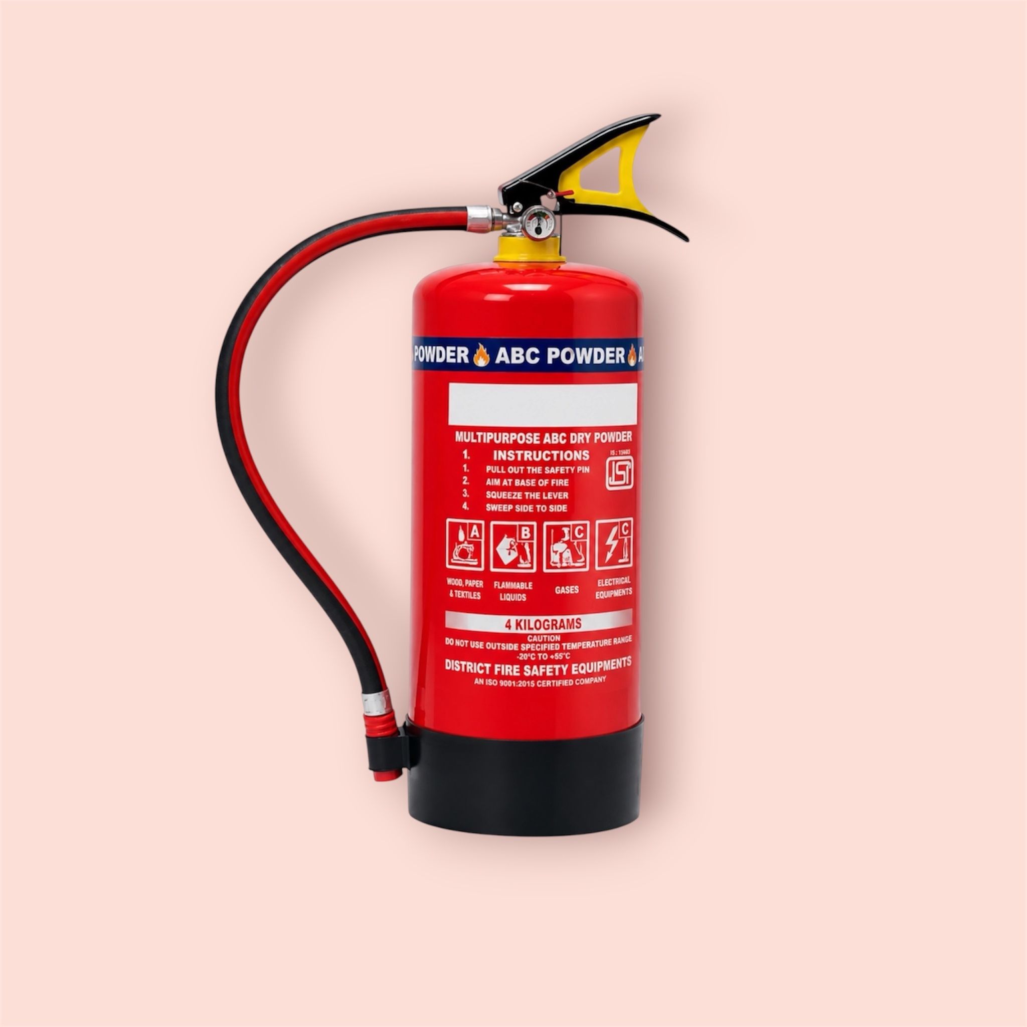 agniraksha Dry Powder Fire Extinguisher 4 KG for Residential and Commercial Use Fire Extinguisher Mount-picture-13
