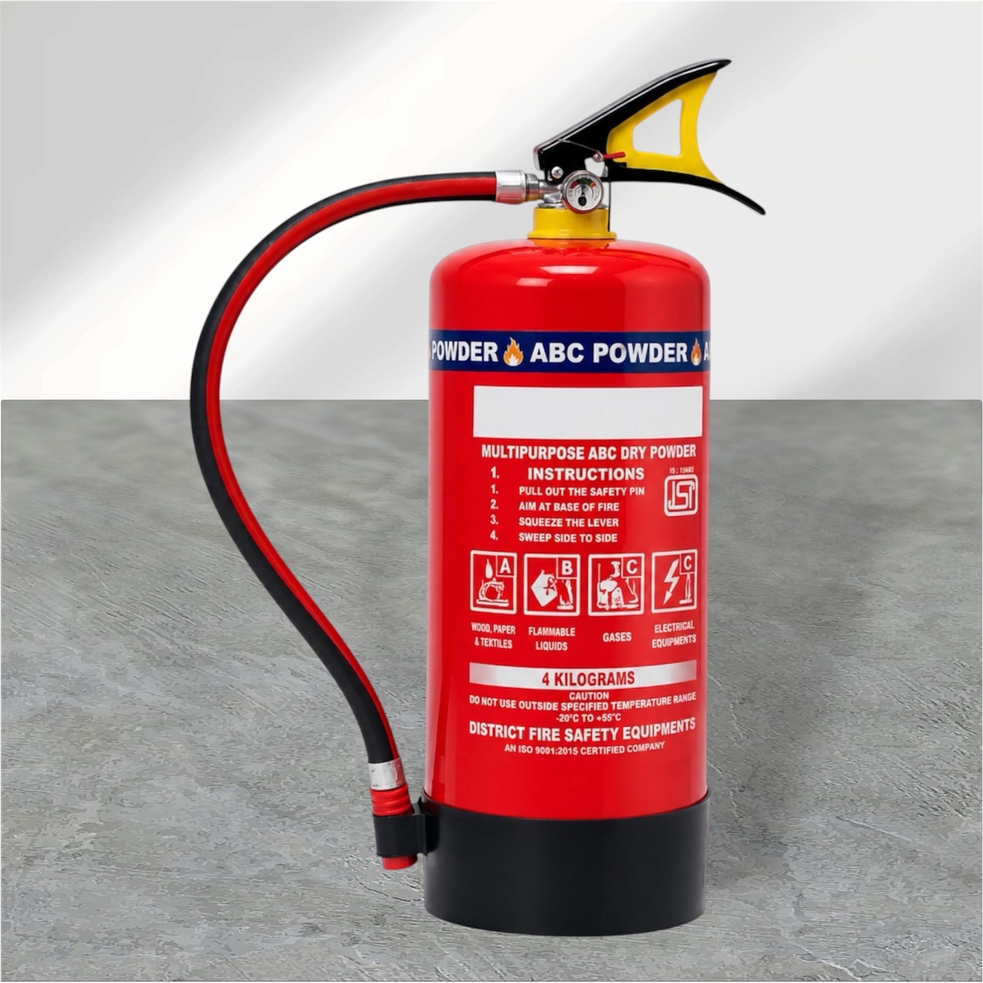 4 Kg Fire Extinguisher ABC Dry Powder for Home Office School and Shop Fire Extinguisher Mount-image-27